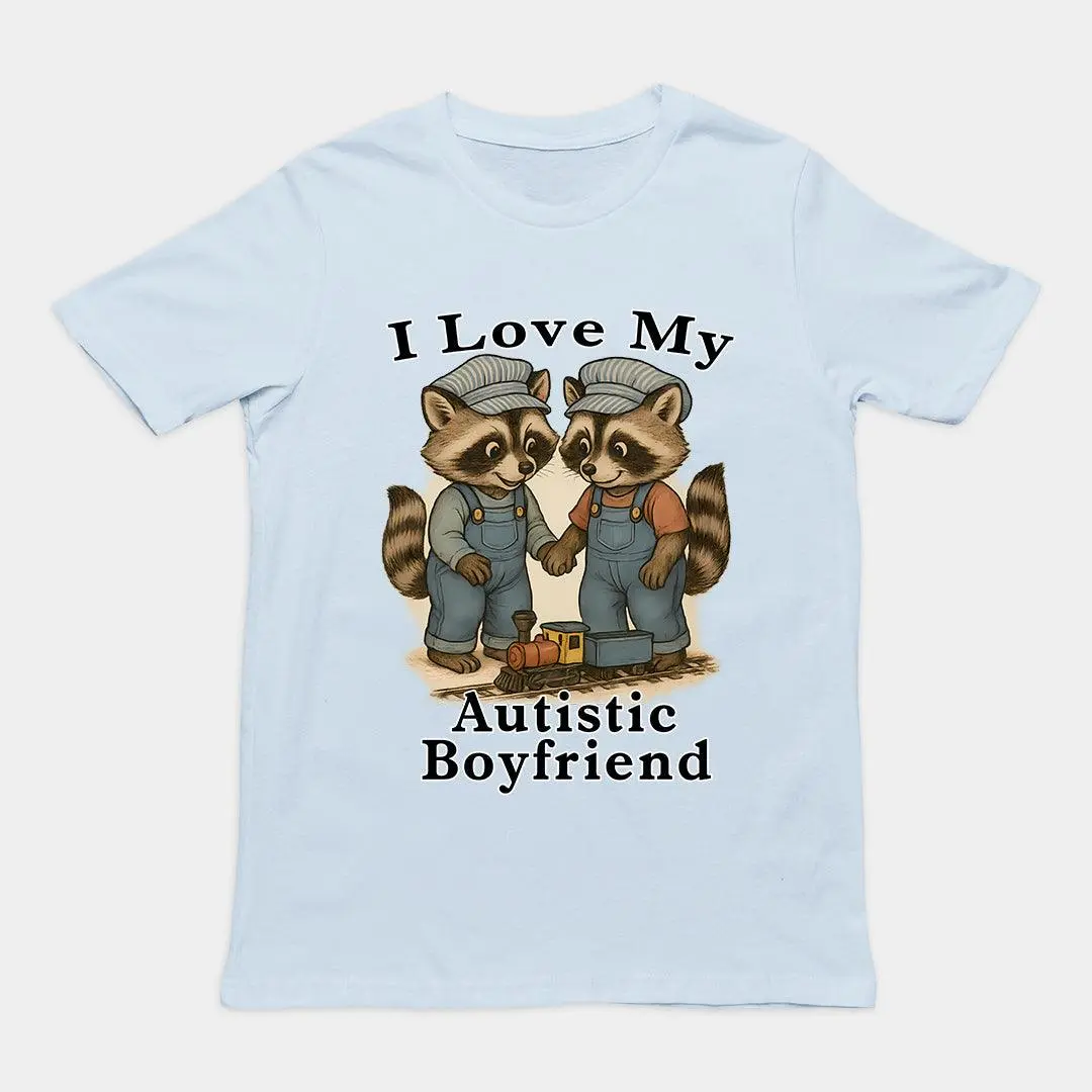 I Love my Autistic Boyfriend T-Shirt - Image 5