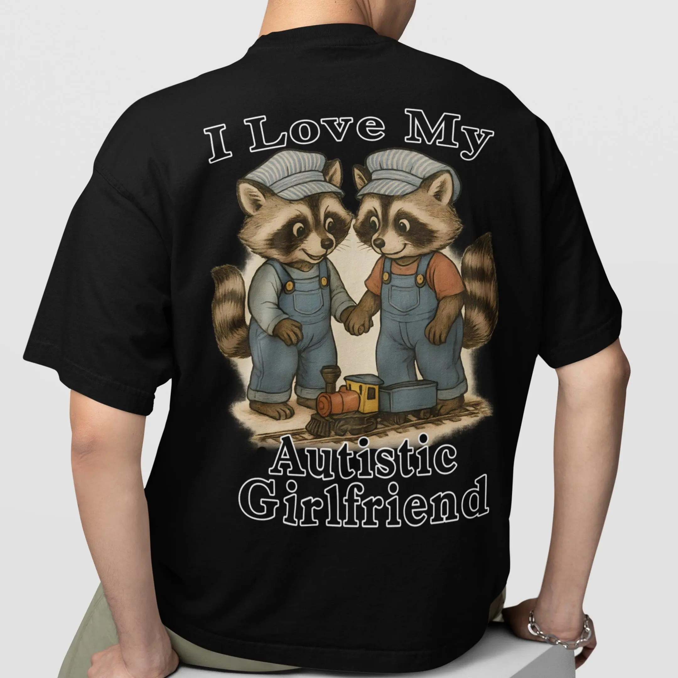 I Love my Autistic Girlfriend T-Shirt (backprint) - Image 6
