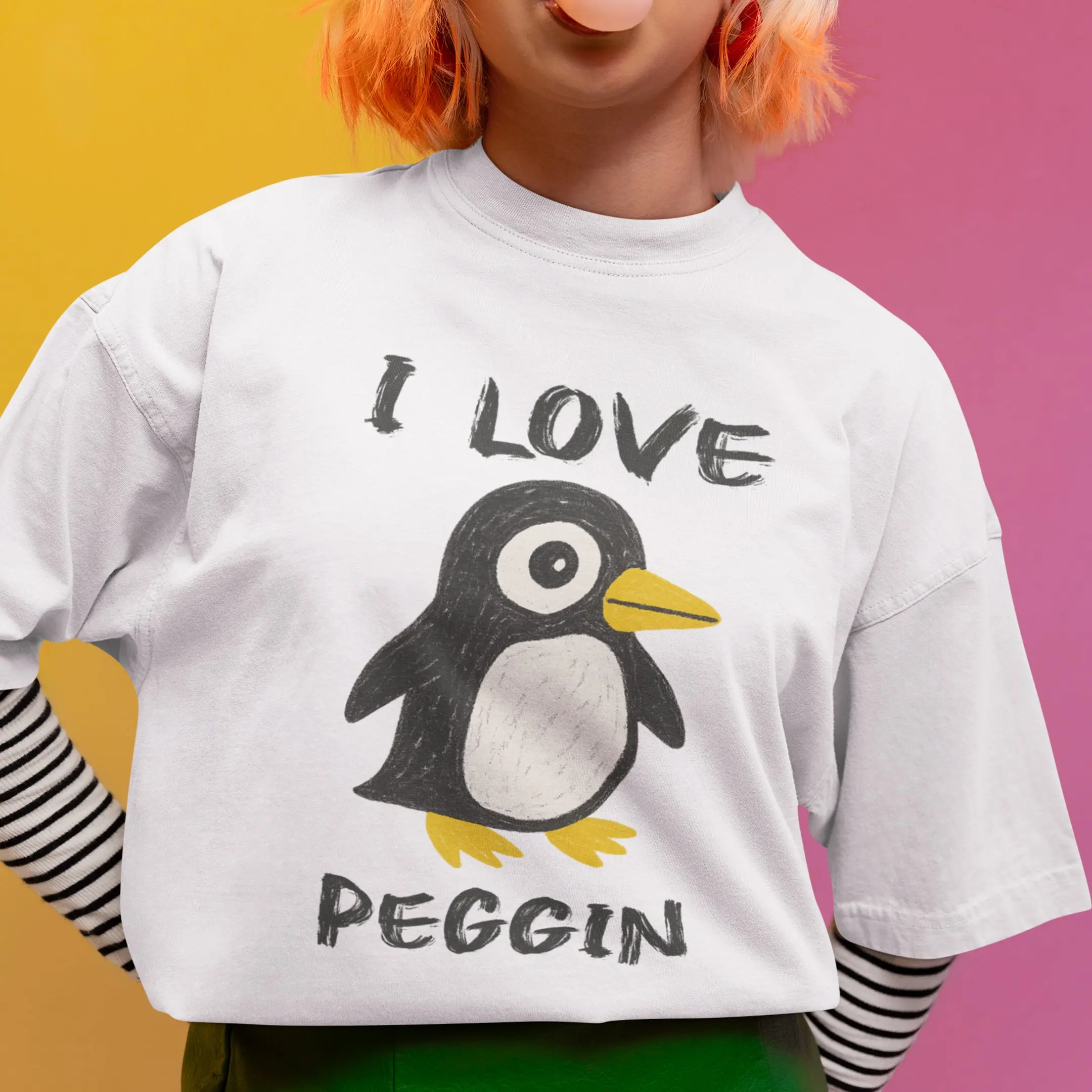 I love Pegging (Penguin) T-Shirt - Image 7