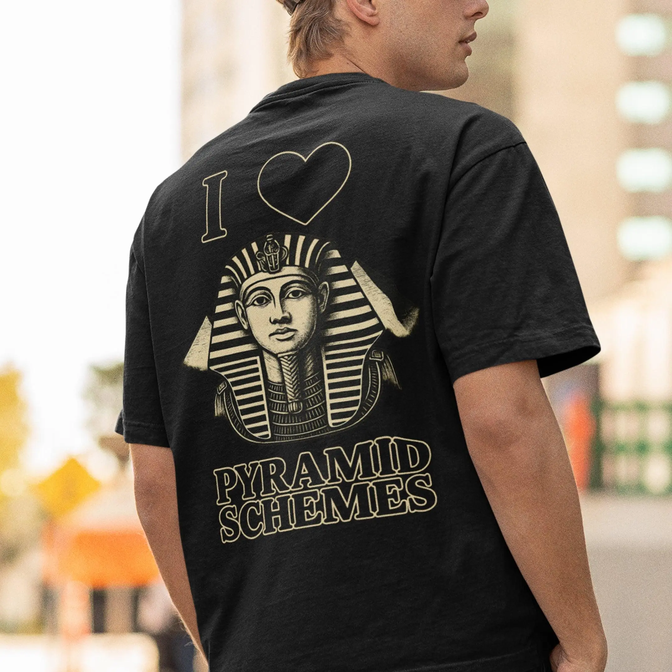 I Love Pyramid Schemes T-Shirt (backprint) - Image 7