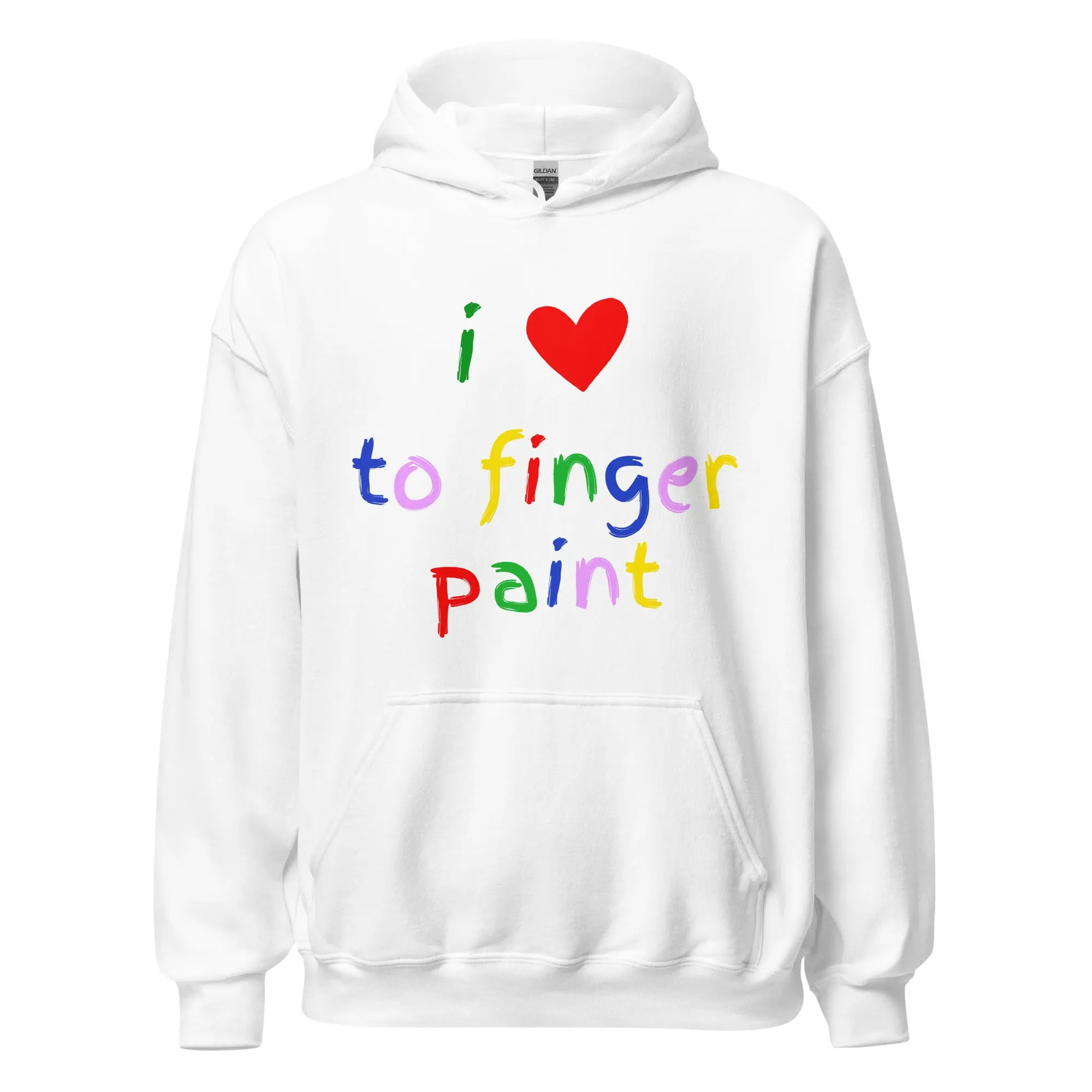 I love to finger paint Hoodie - Image 7