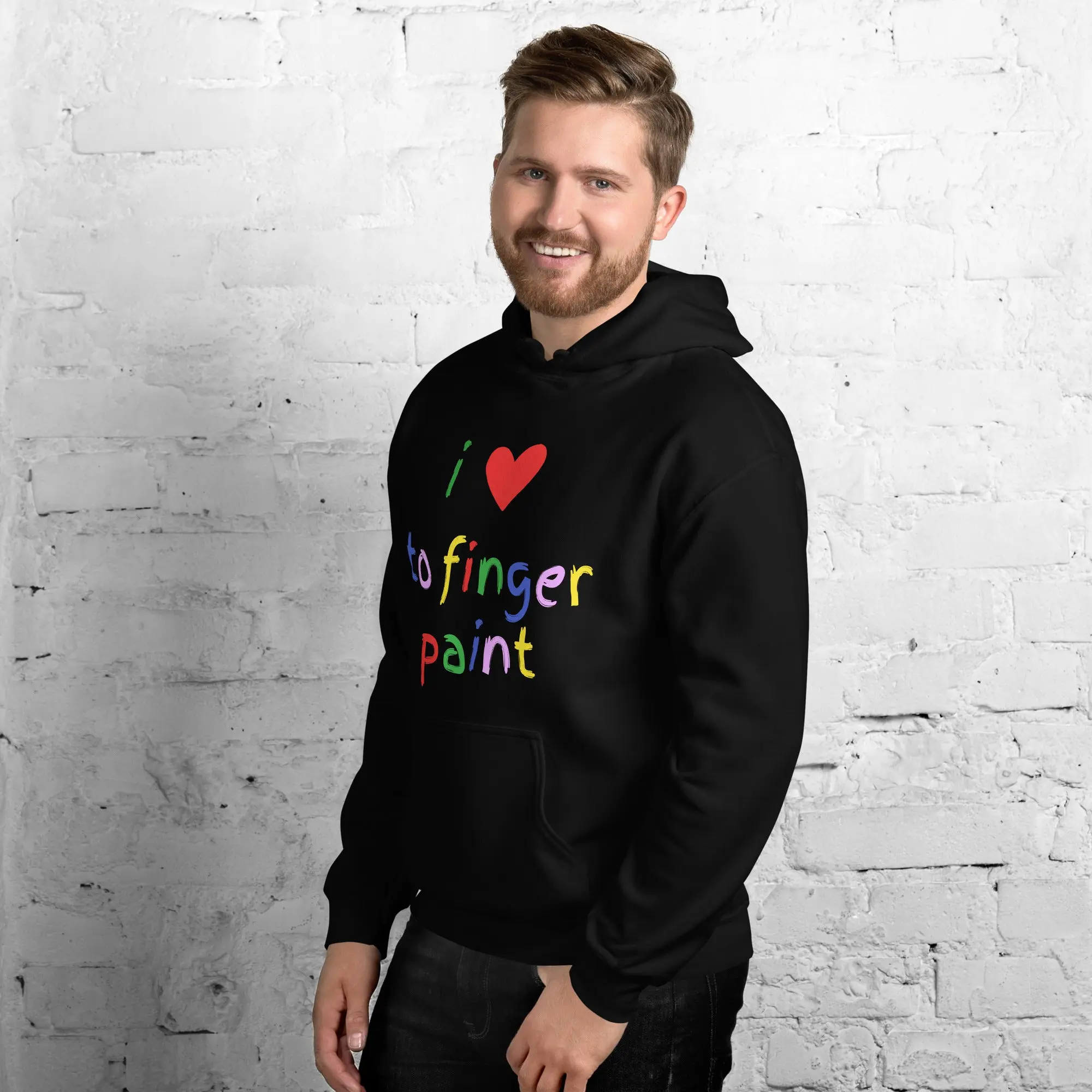 I love to finger paint Hoodie - Image 8
