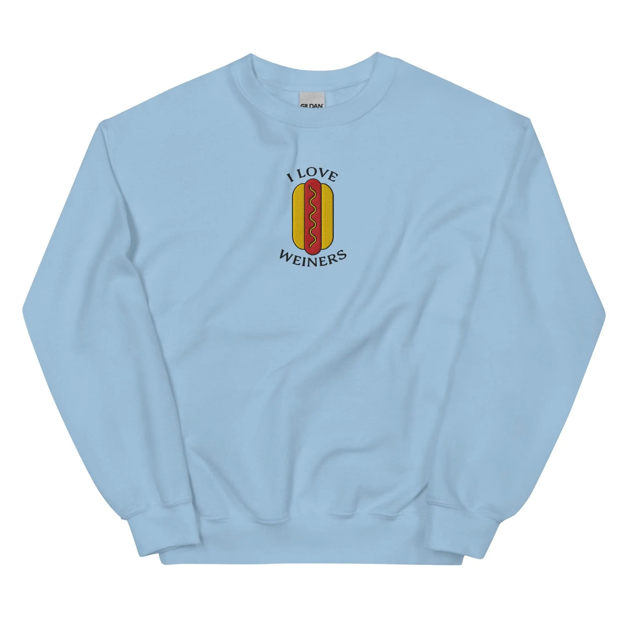 I Love Weiners (hotdogs) Embroidered sweatshirt - Image 7