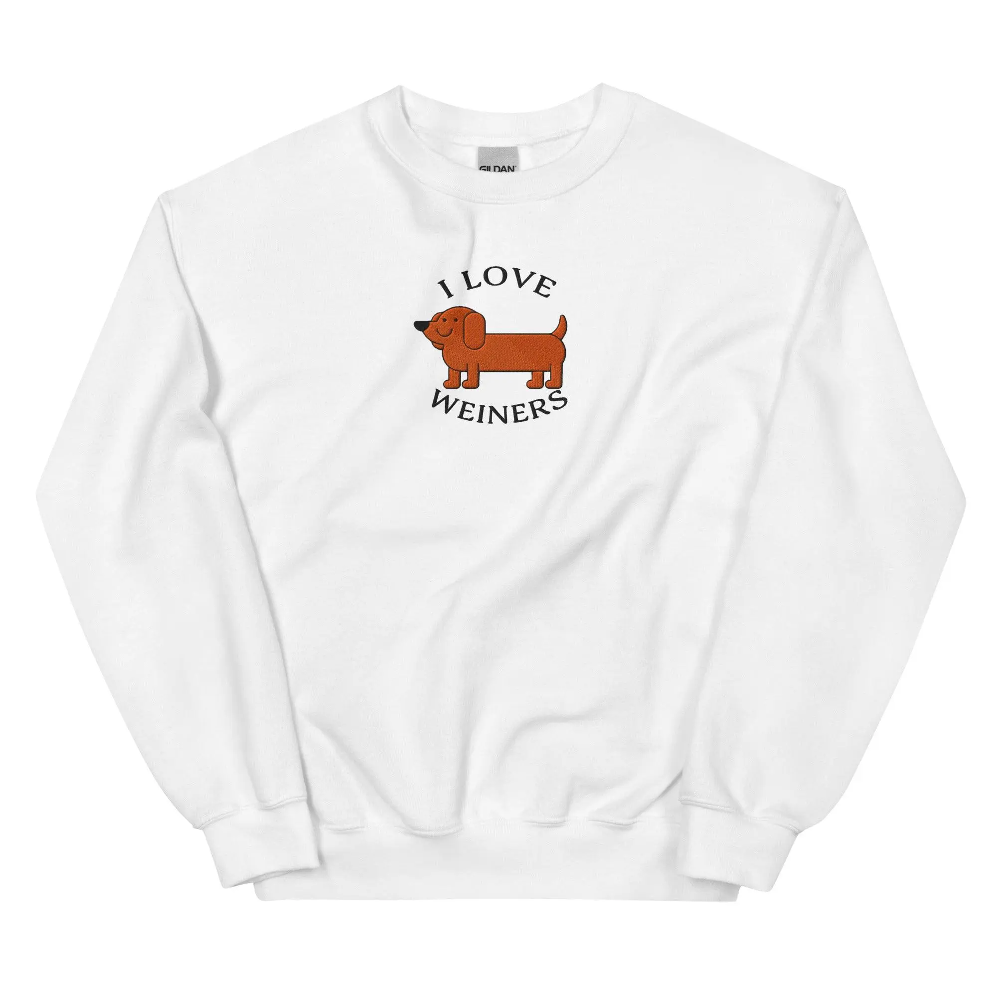 I Love Weiners (sausage dogs) Embroidered sweatshirt