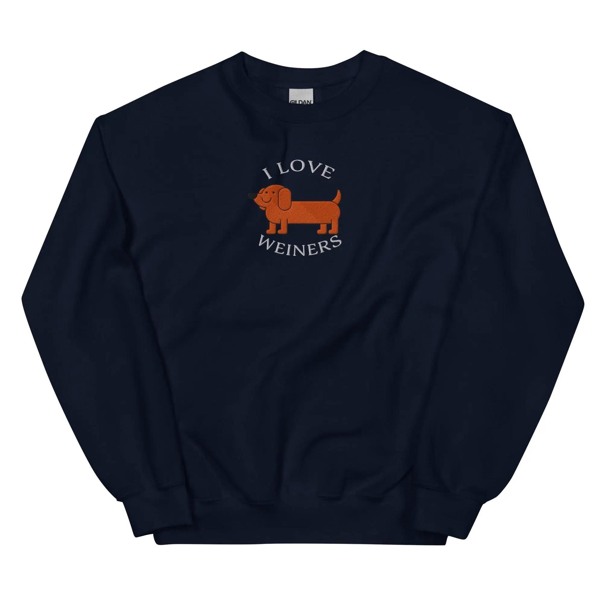 I Love Weiners (sausage dogs) Embroidered sweatshirt - Image 4