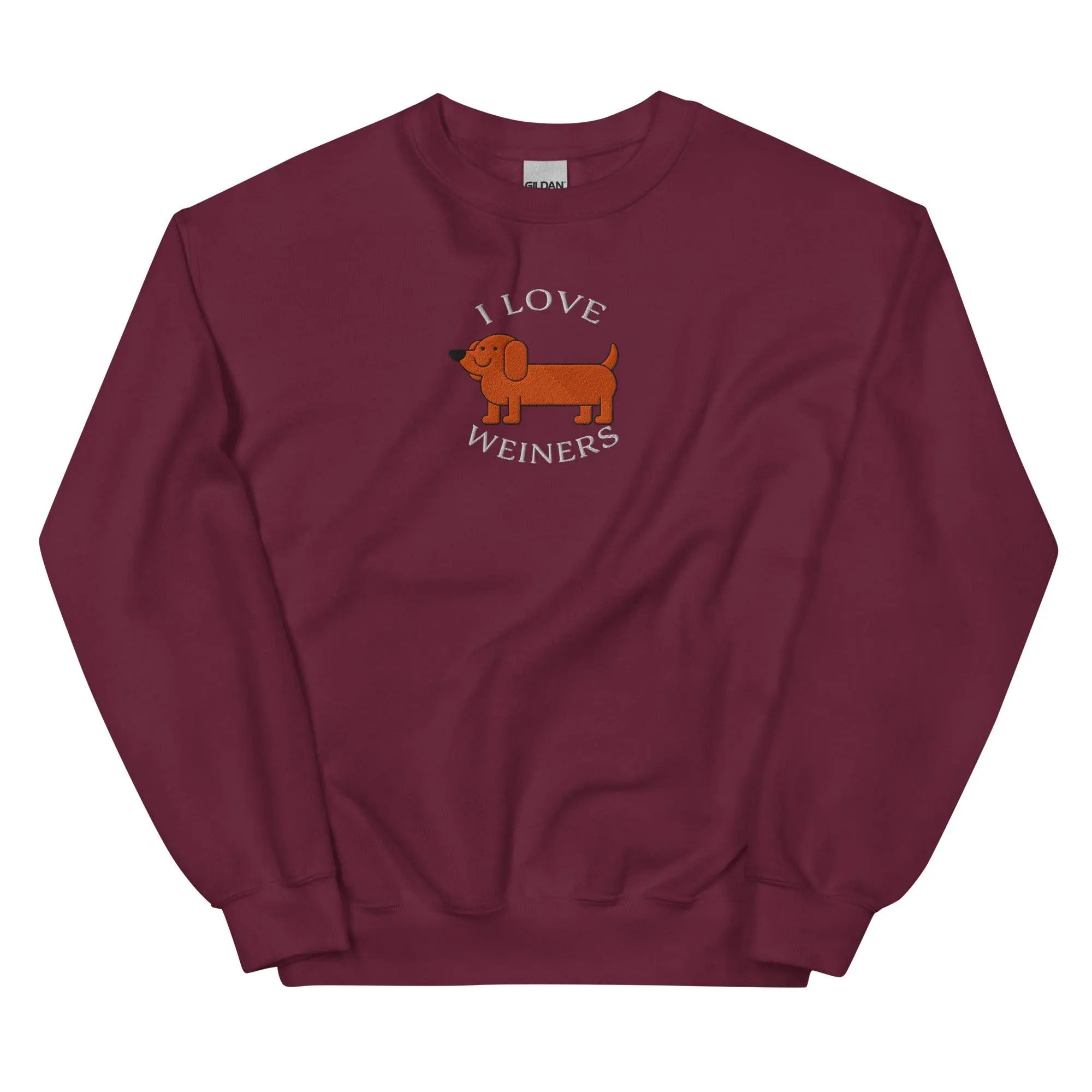 I Love Weiners (sausage dogs) Embroidered sweatshirt - Image 6