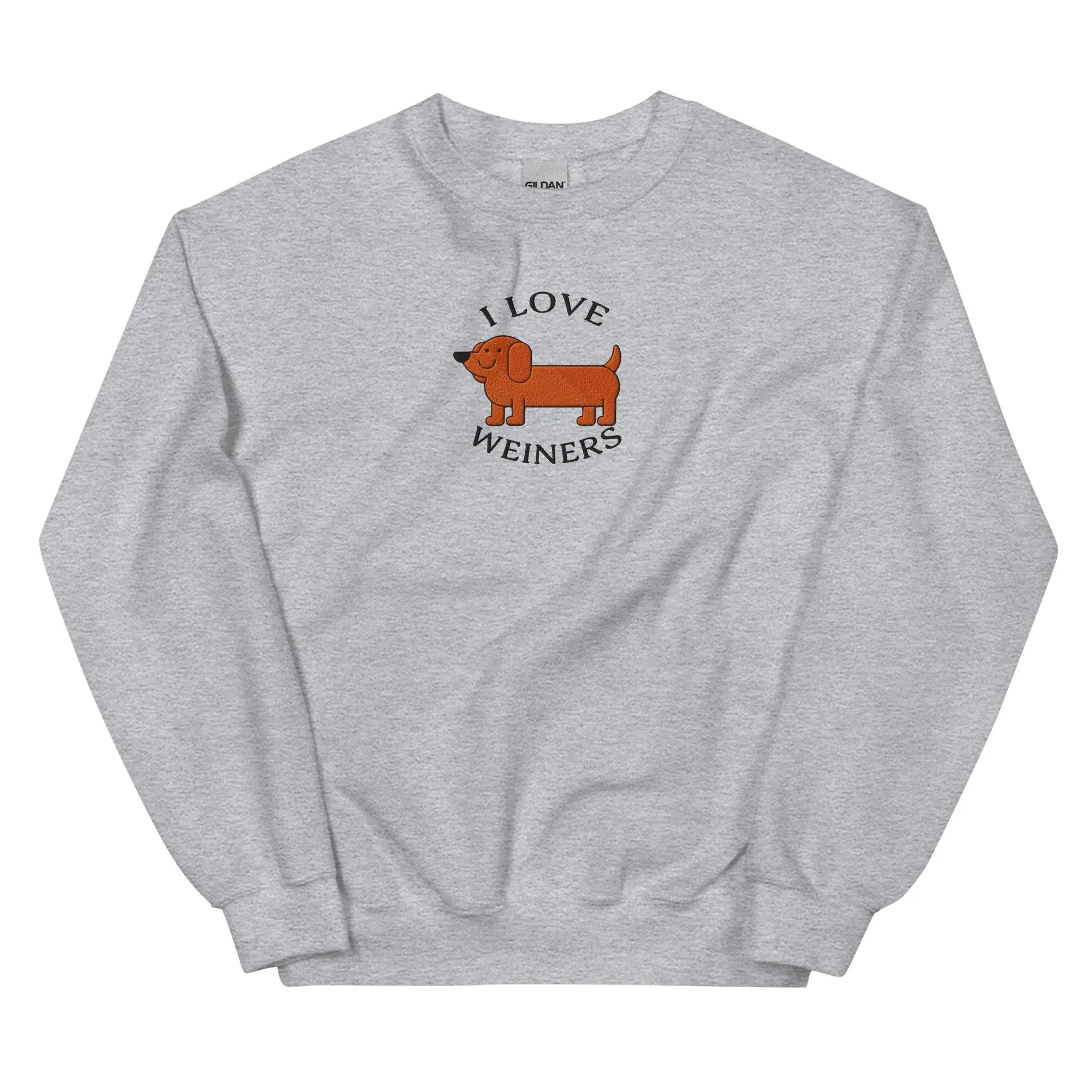 I Love Weiners (sausage dogs) Embroidered sweatshirt - Image 8