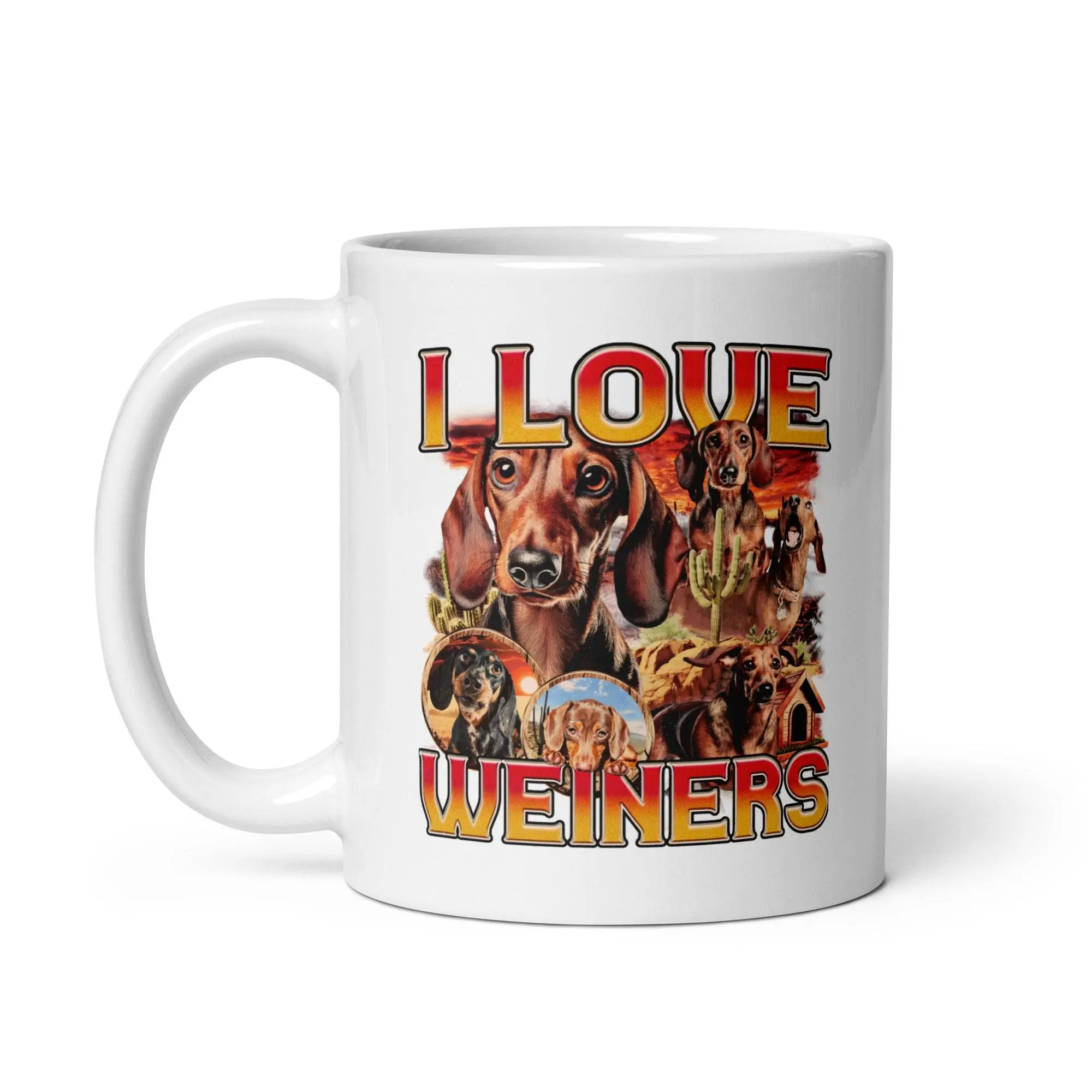 I Love Weiners White glossy mug - Image 2