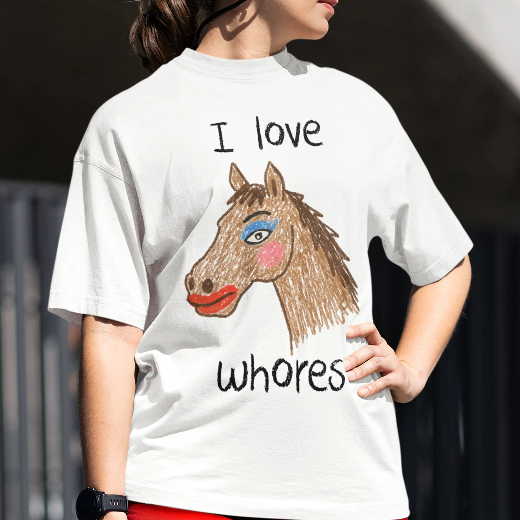 I Love Whores T-Shirt - Image 7
