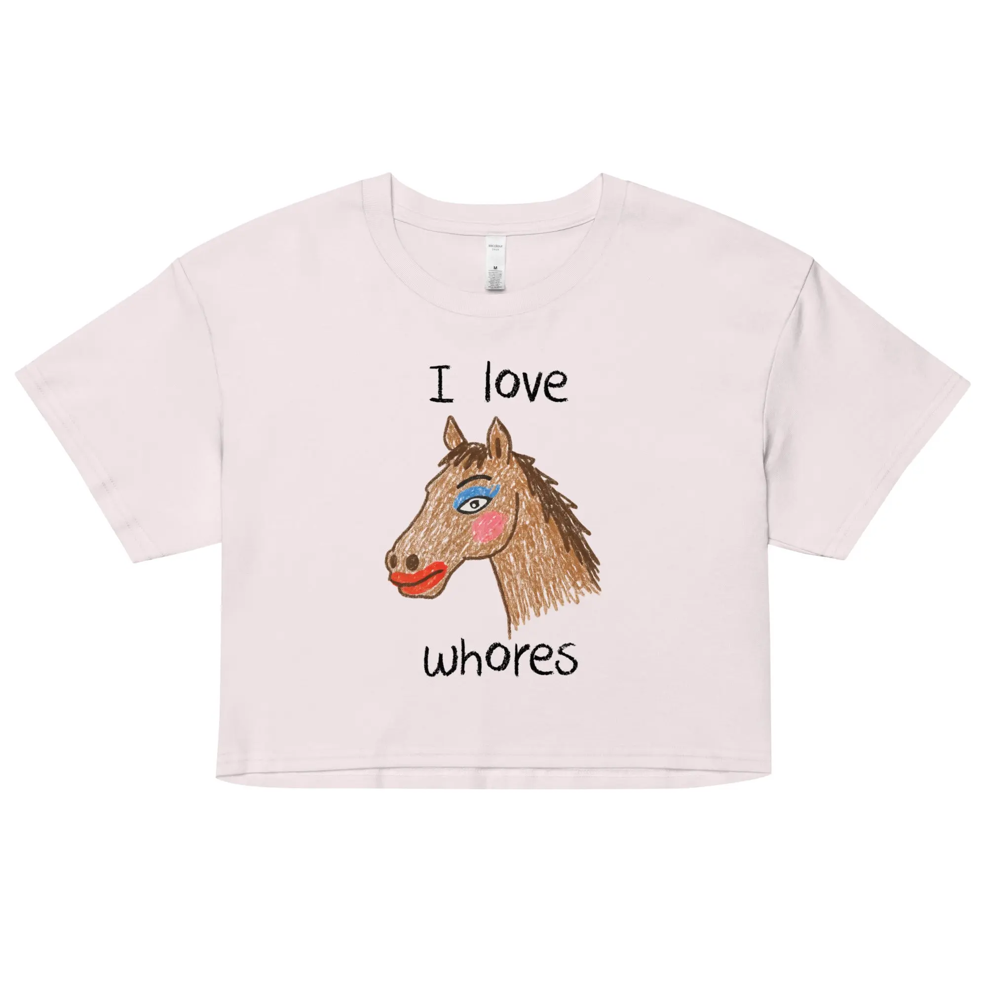 I Love Whores Women’s crop top - Image 3
