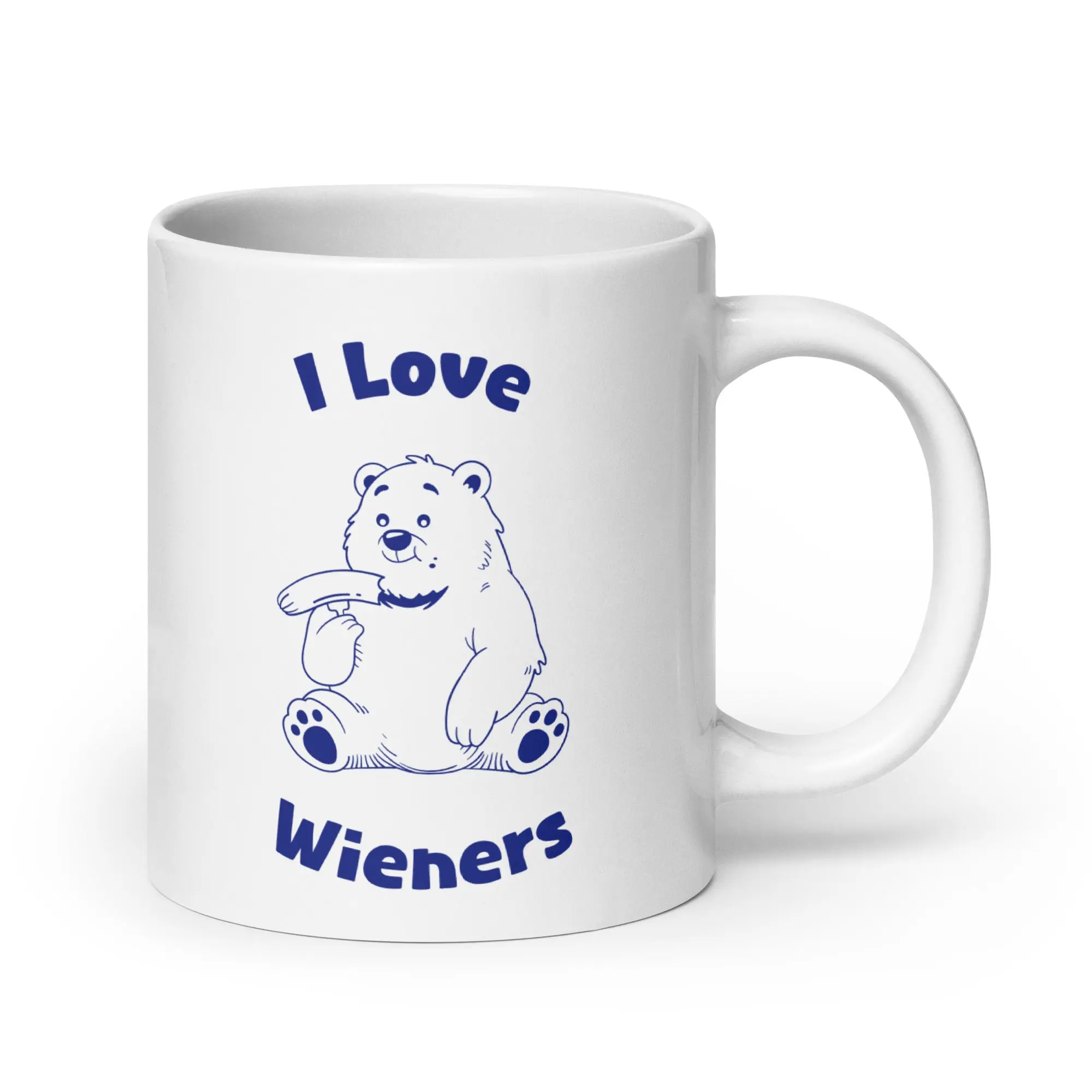 I love wieners Best White glossy mug - Image 6