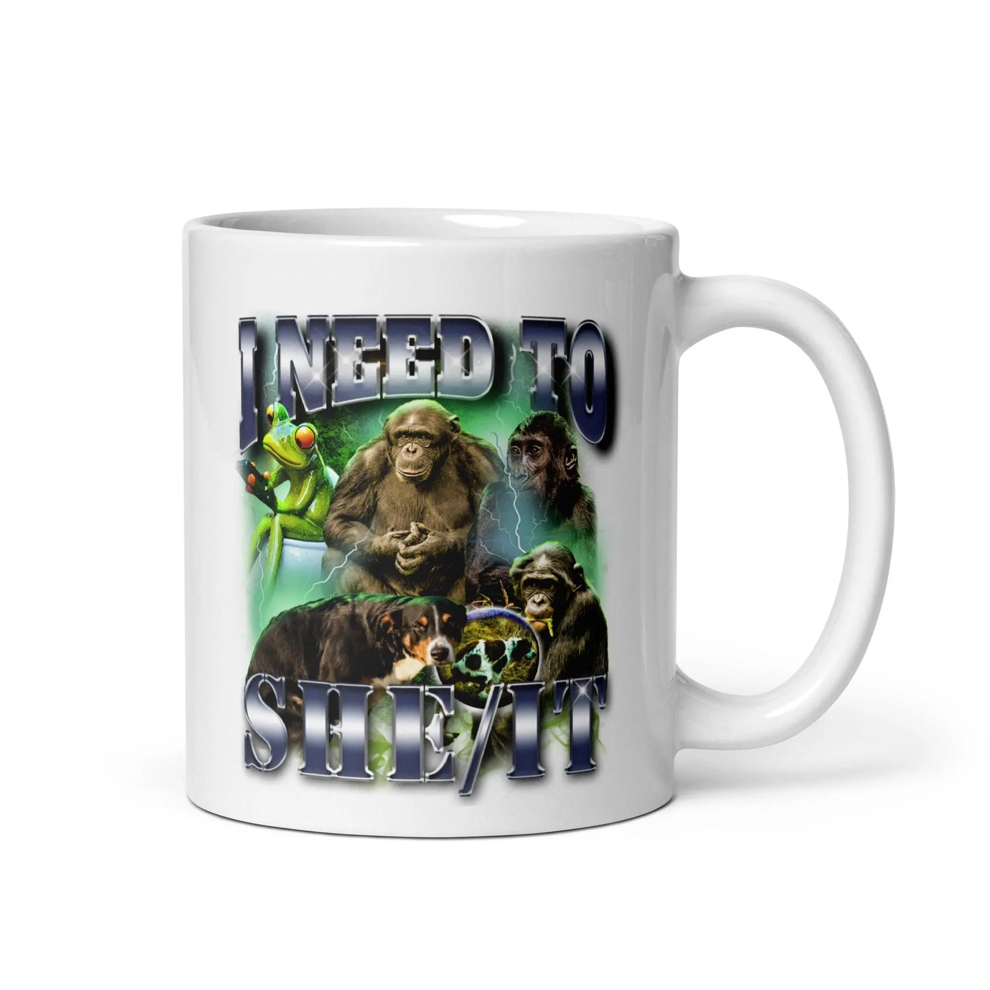 I need to she_it White glossy mug - Image 2