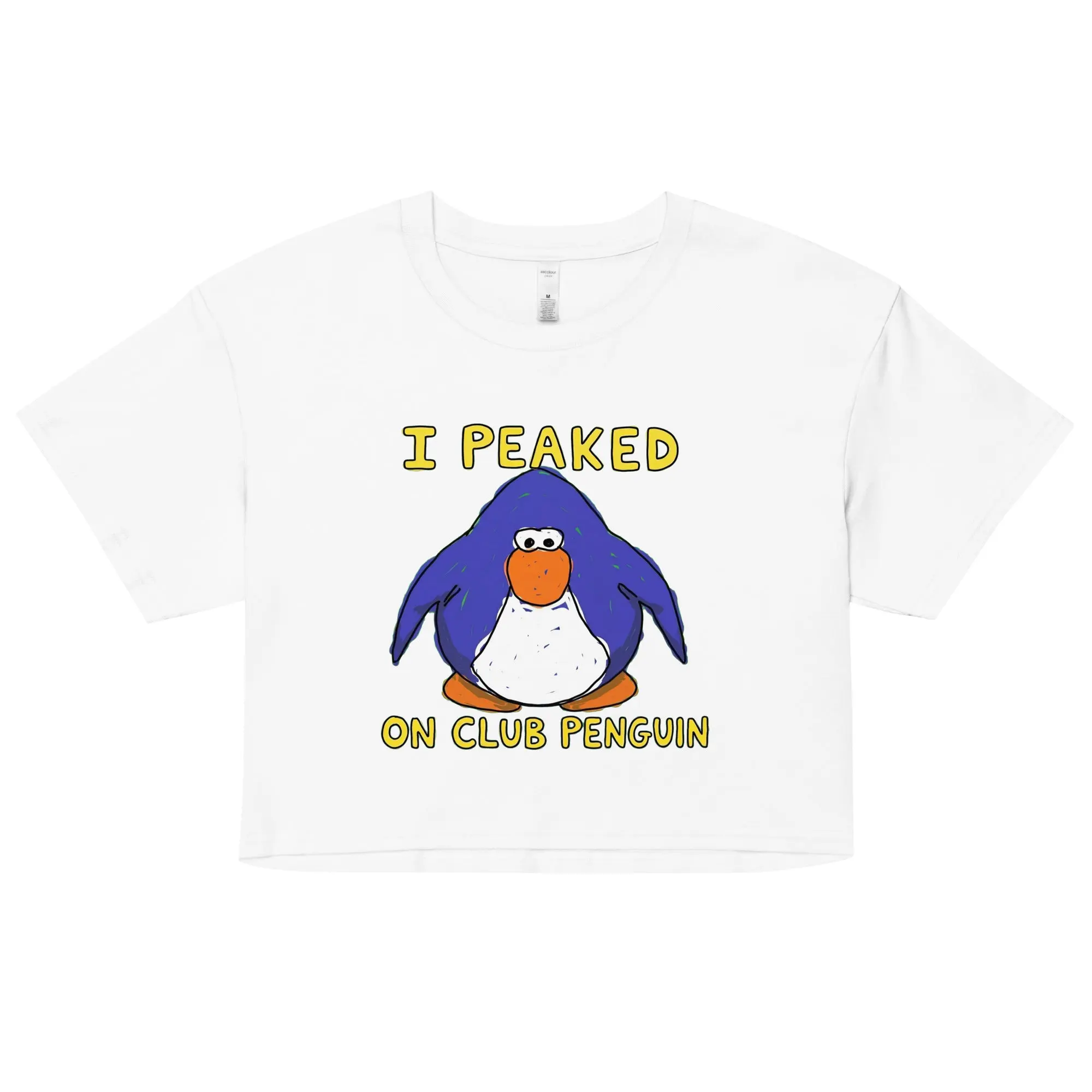 I Peaked on Club Penguin crop top - Image 5