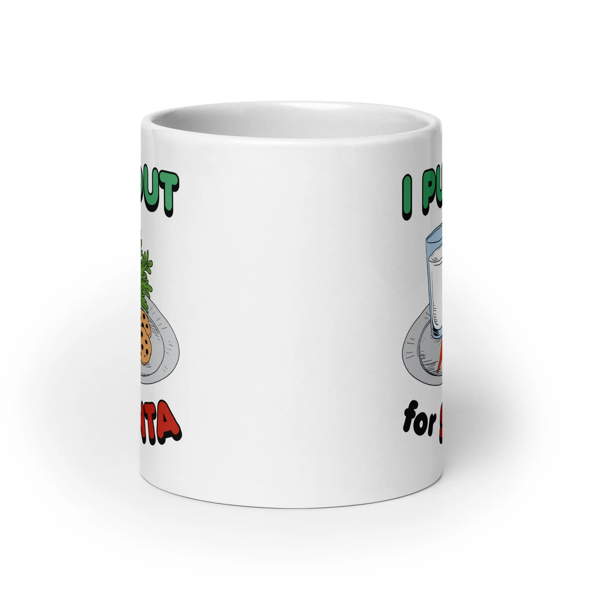 I Put out for Santa White glossy mug - Image 8