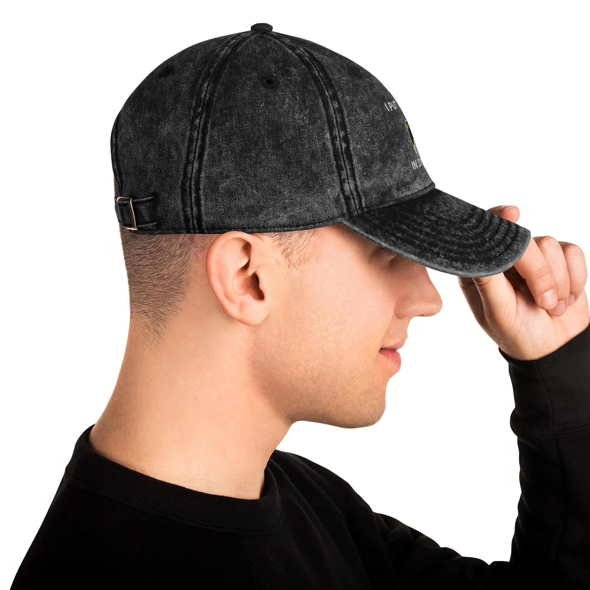 I Put the Sexy in Dyselexia Vintage Cotton Twill Cap - Image 2