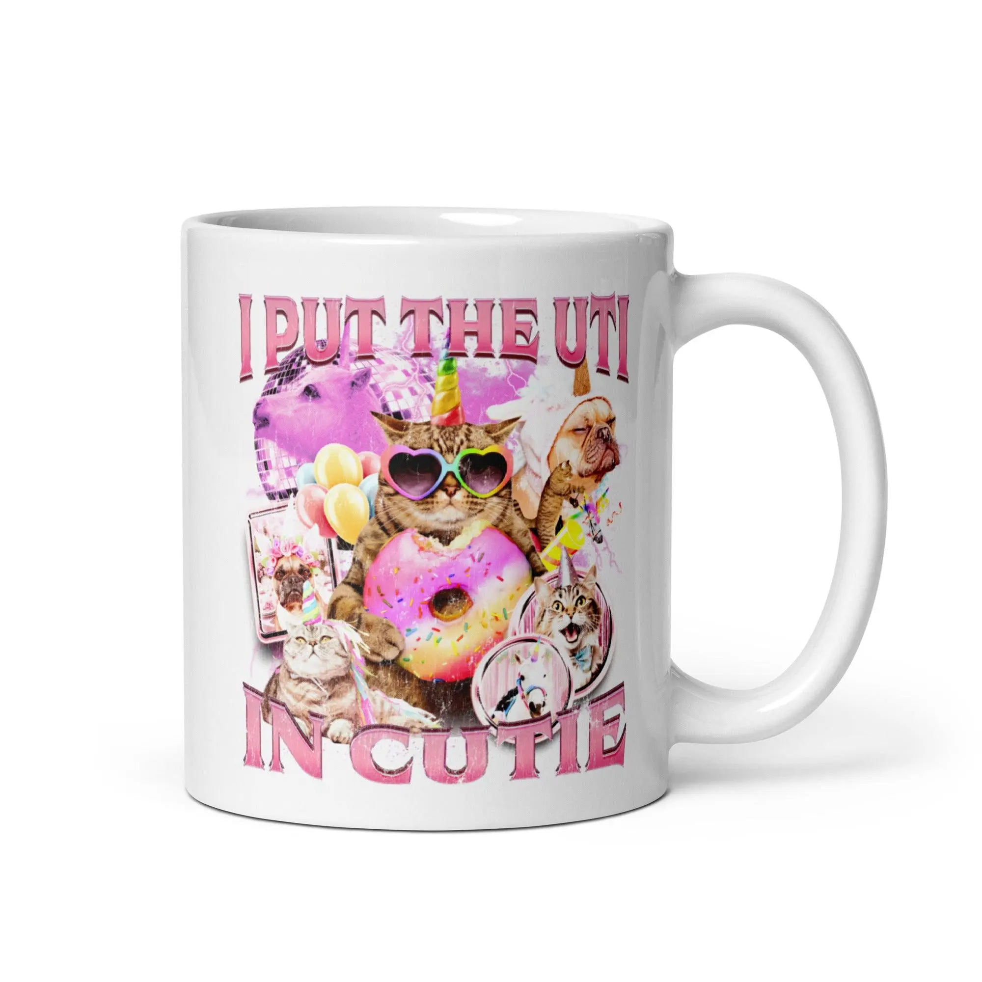 I Put the UTI in Cutie White glossy mug - Image 2