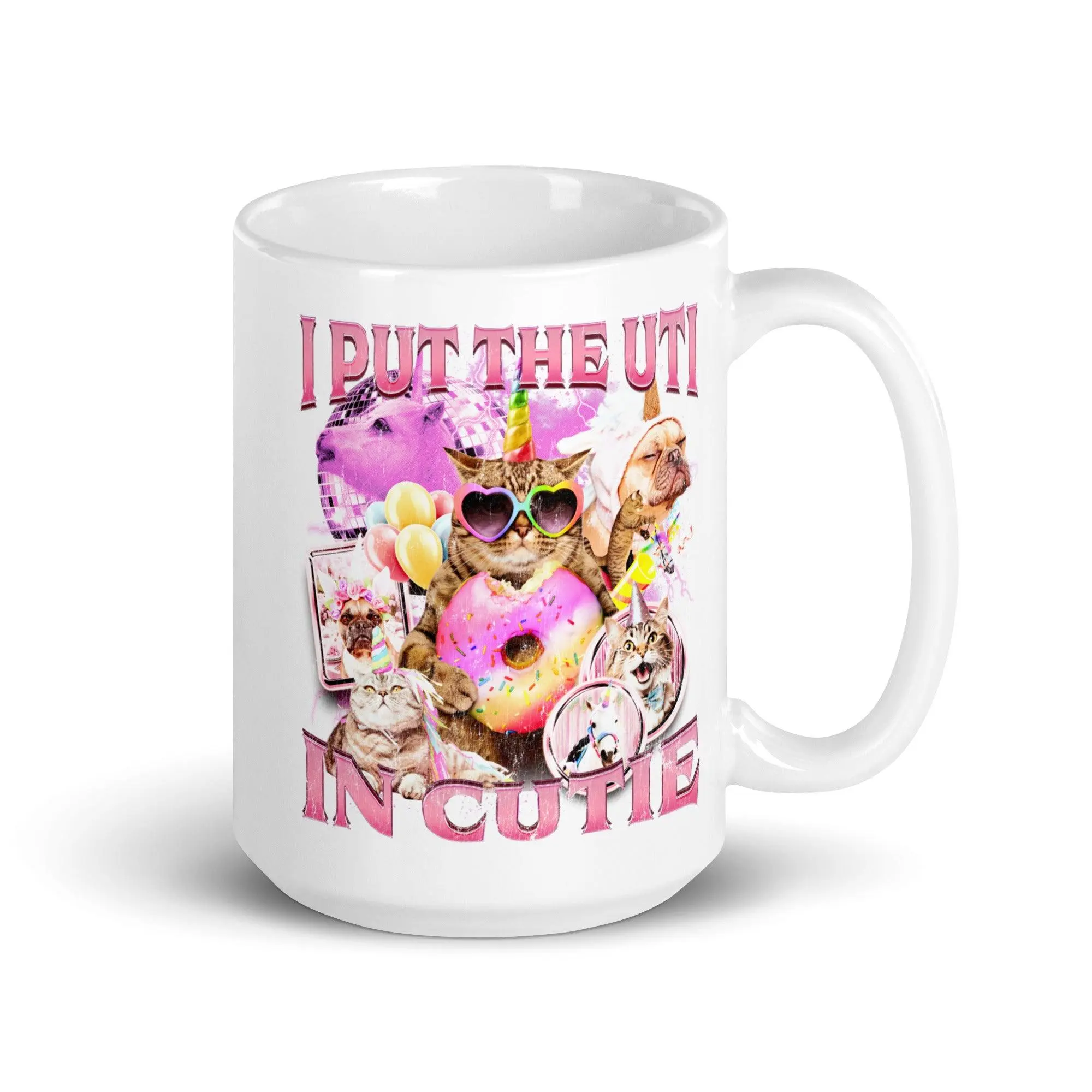 I Put the UTI in Cutie White glossy mug - Image 6
