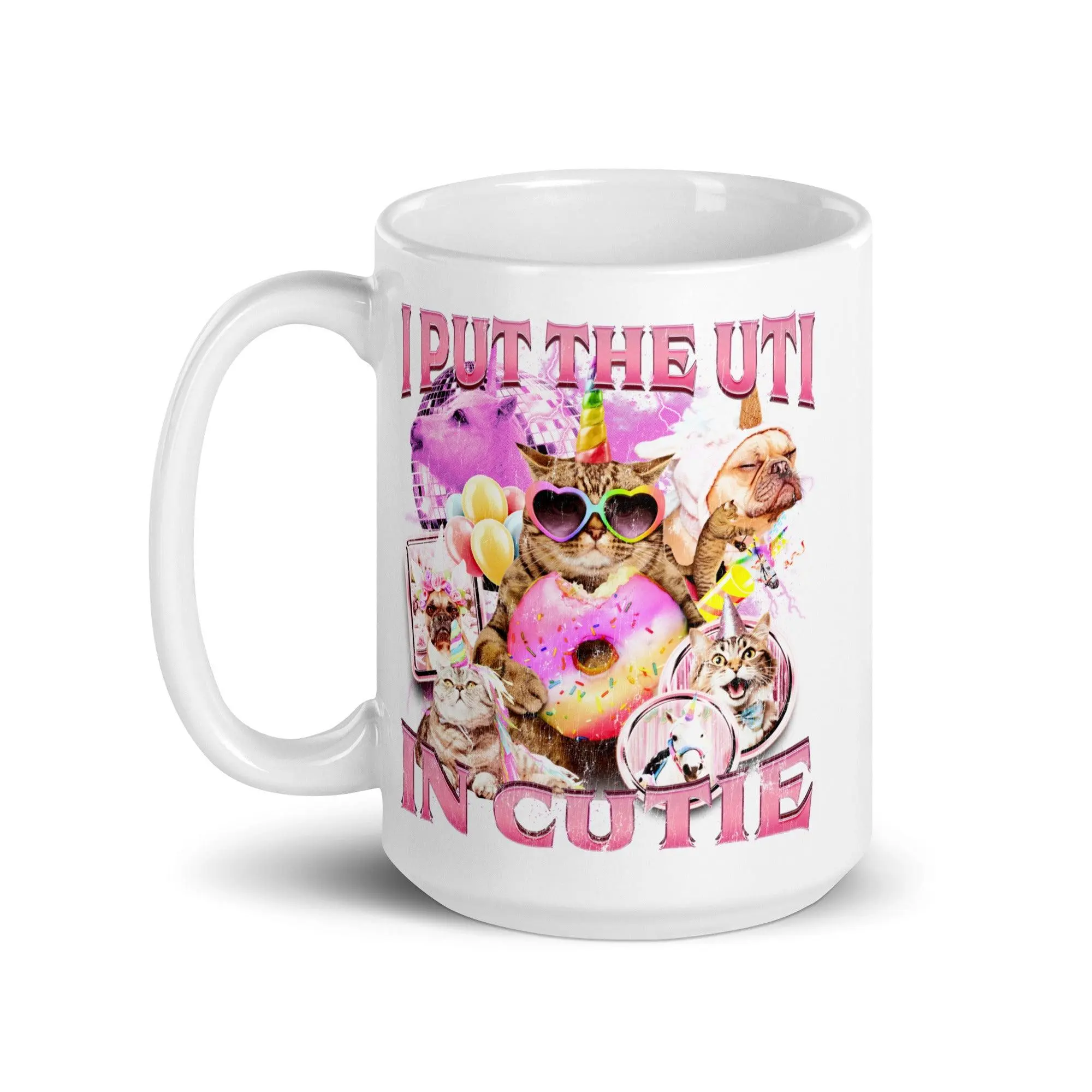 I Put the UTI in Cutie White glossy mug - Image 7