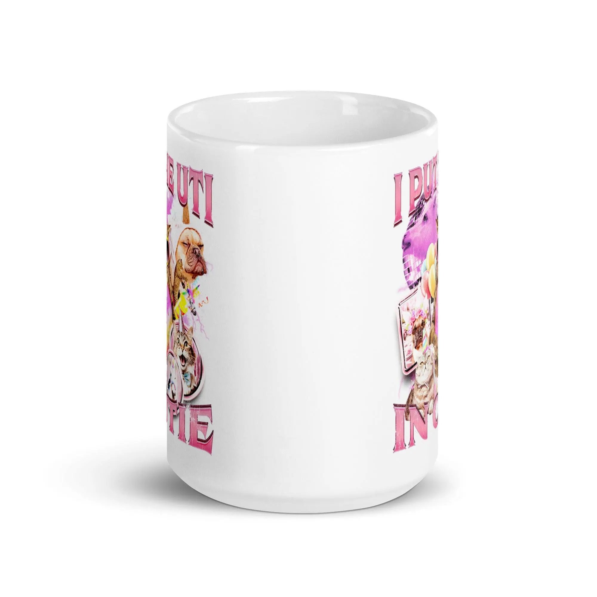 I Put the UTI in Cutie White glossy mug - Image 8