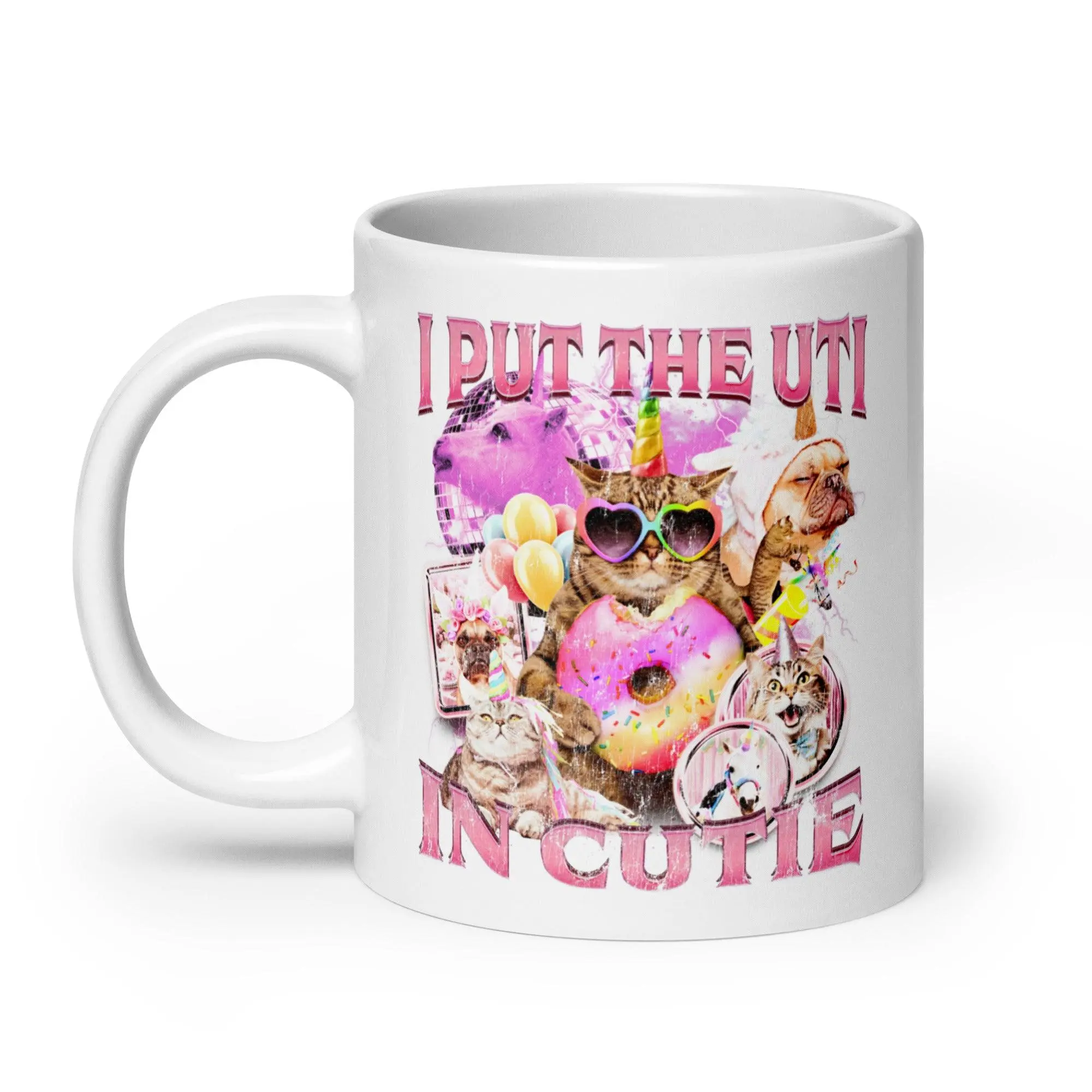 I Put the UTI in Cutie White glossy mug - Image 9