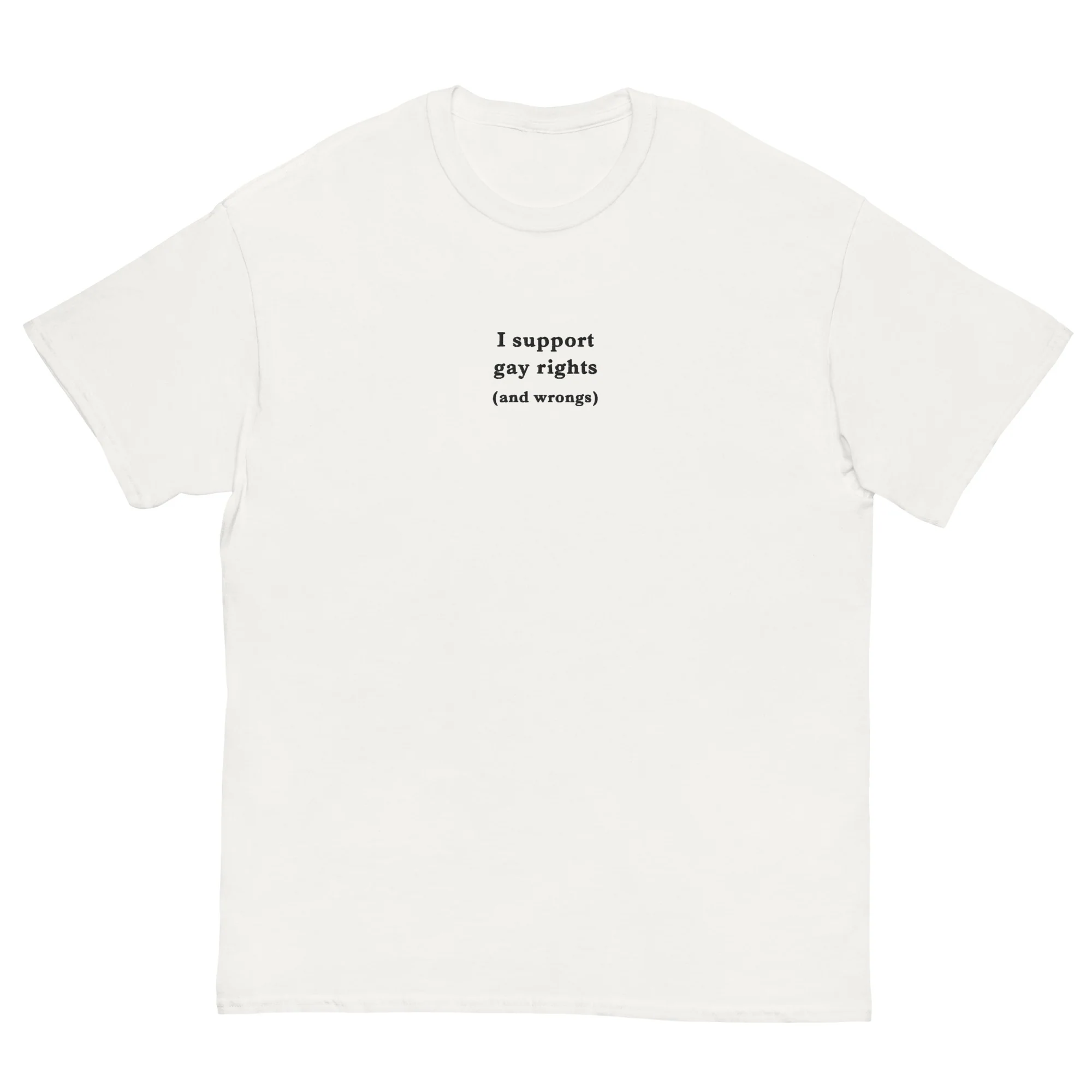 I support gay rights (and wrongs) (embroidered) T-Shirt