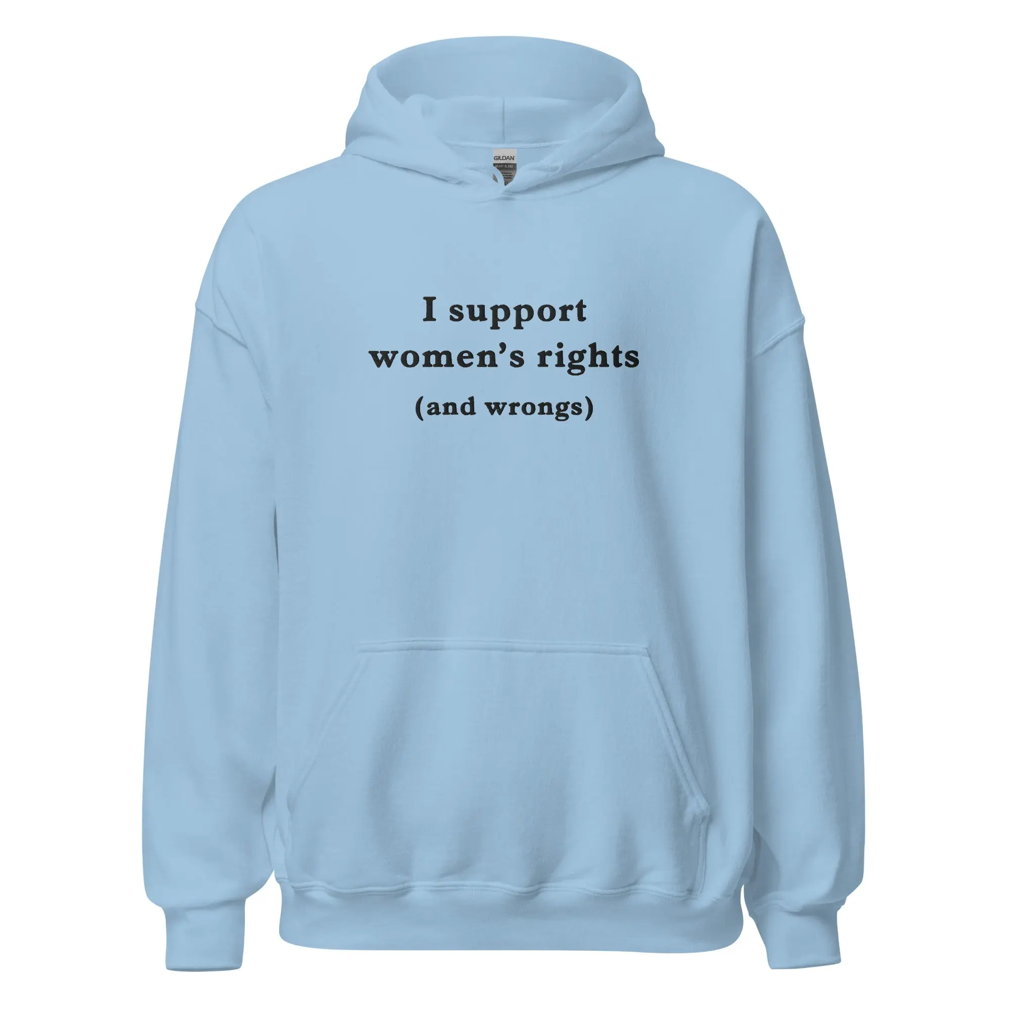 I support women's right and wrongs (embroidered) Hoodie - Image 6