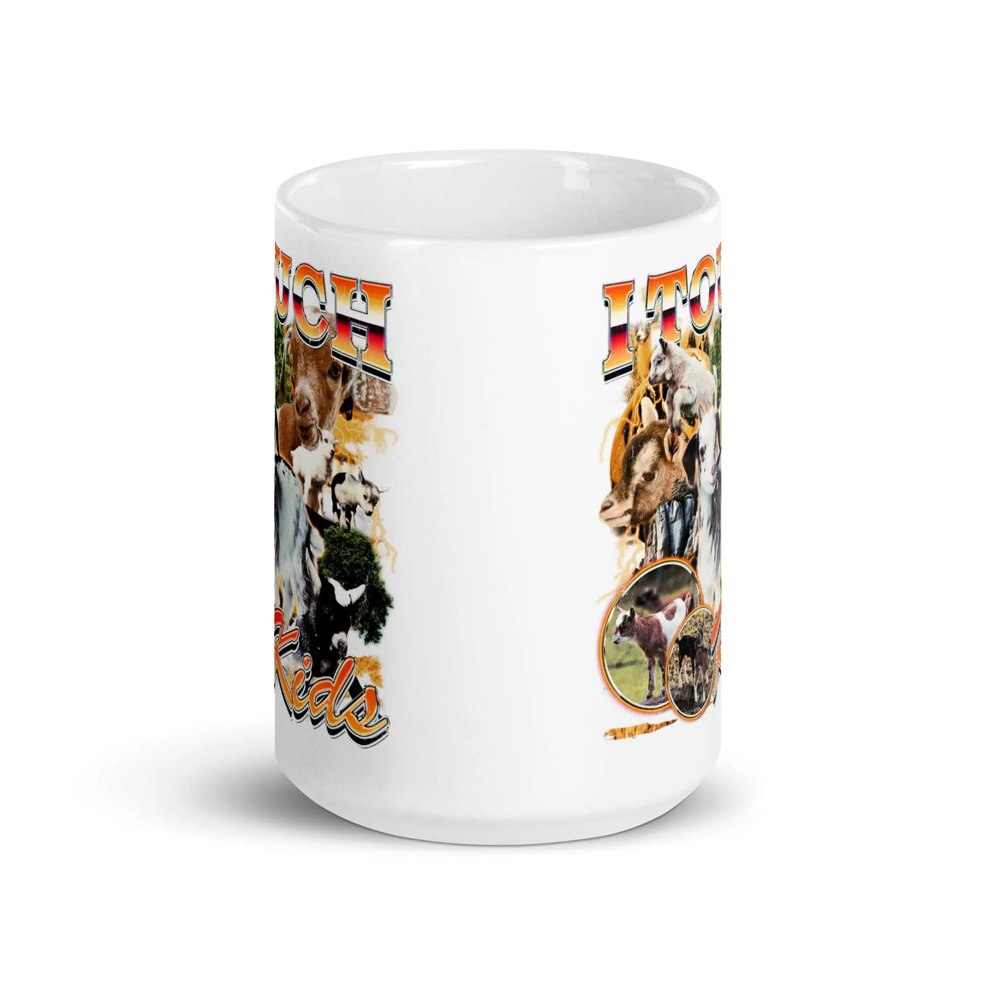 I Touch Kids White glossy mug - Image 8