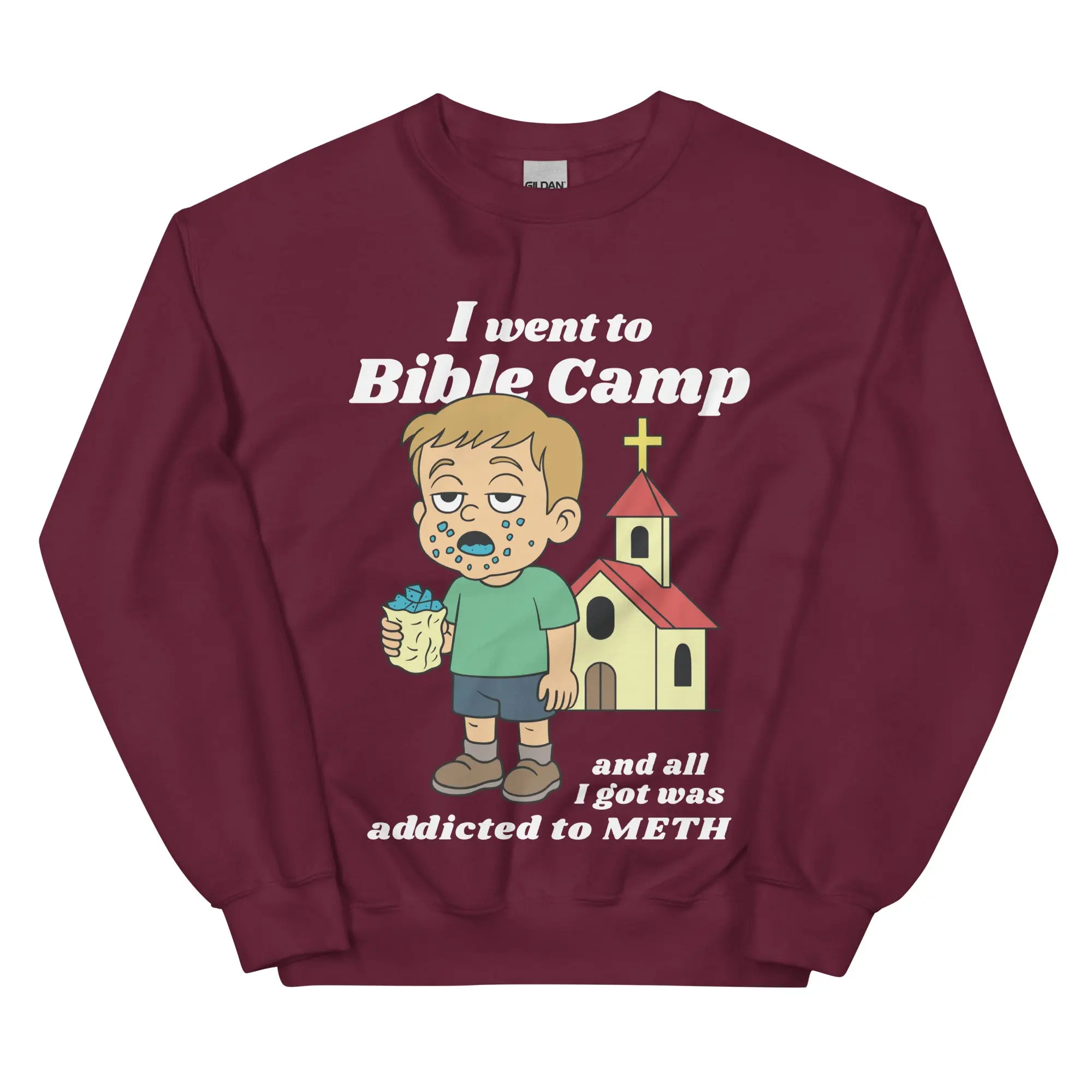 I went to Bible Camp and all I got was addicted to Meth sweatshirt - Image 6
