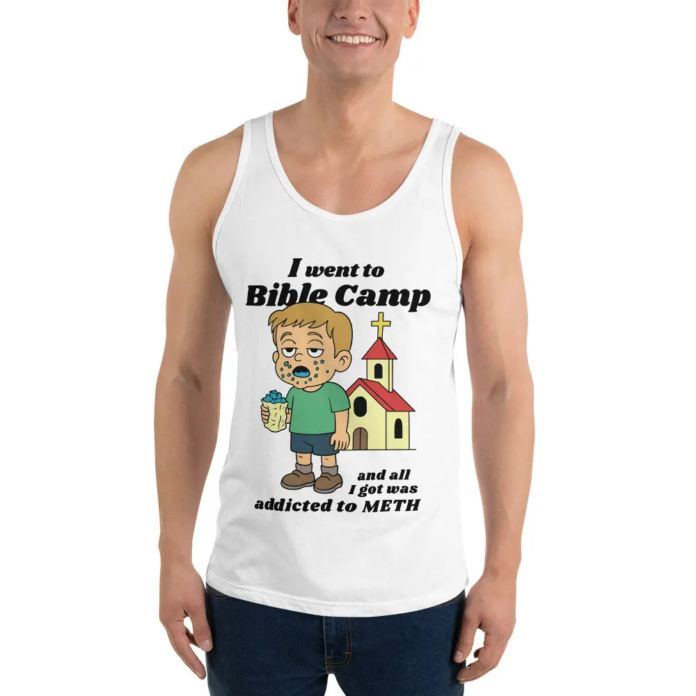 I went to Bible Camp and all I got was addicted to Meth Tank Top - Image 4