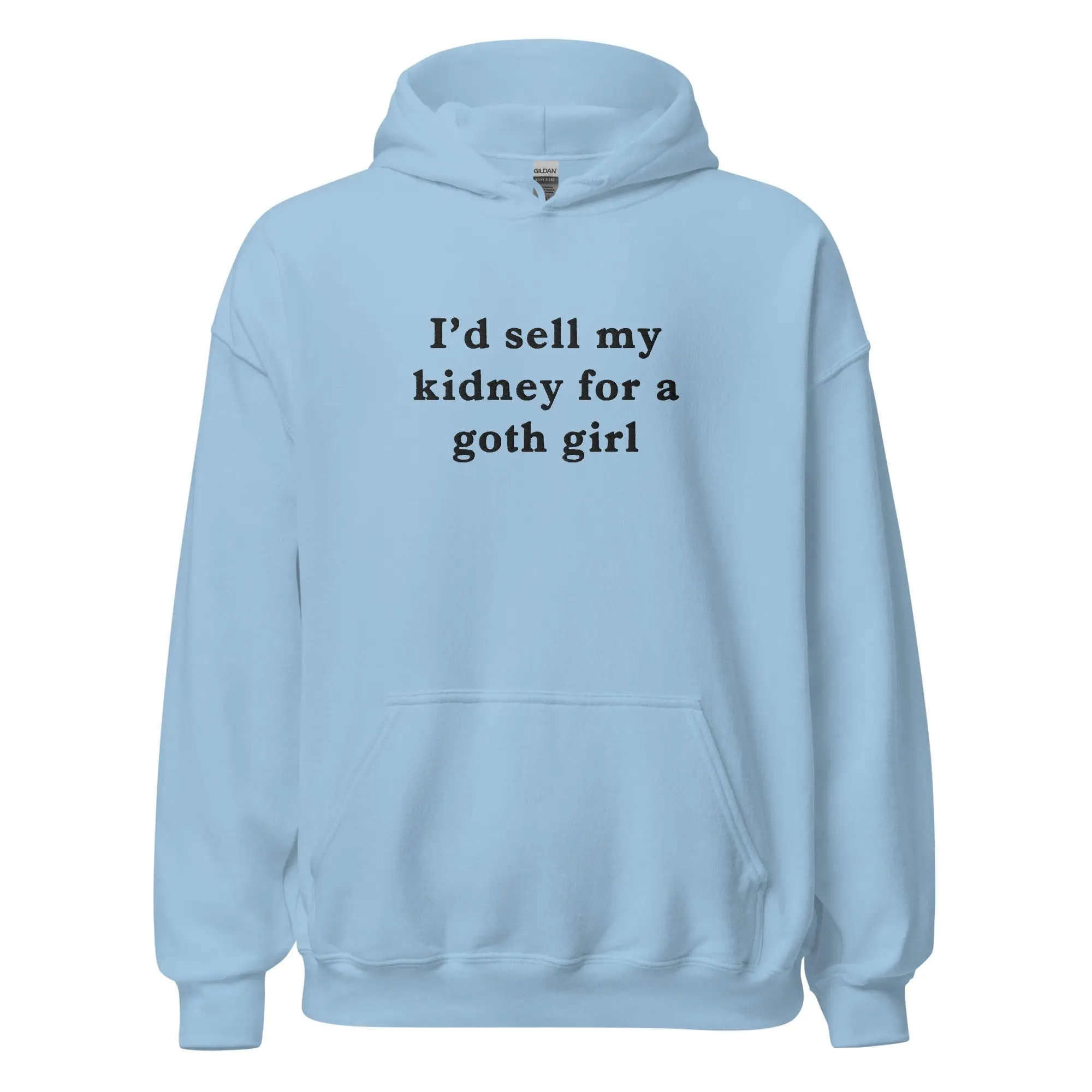 I'd sell my kidney for a goth girl embroidered Hoodie - Image 5