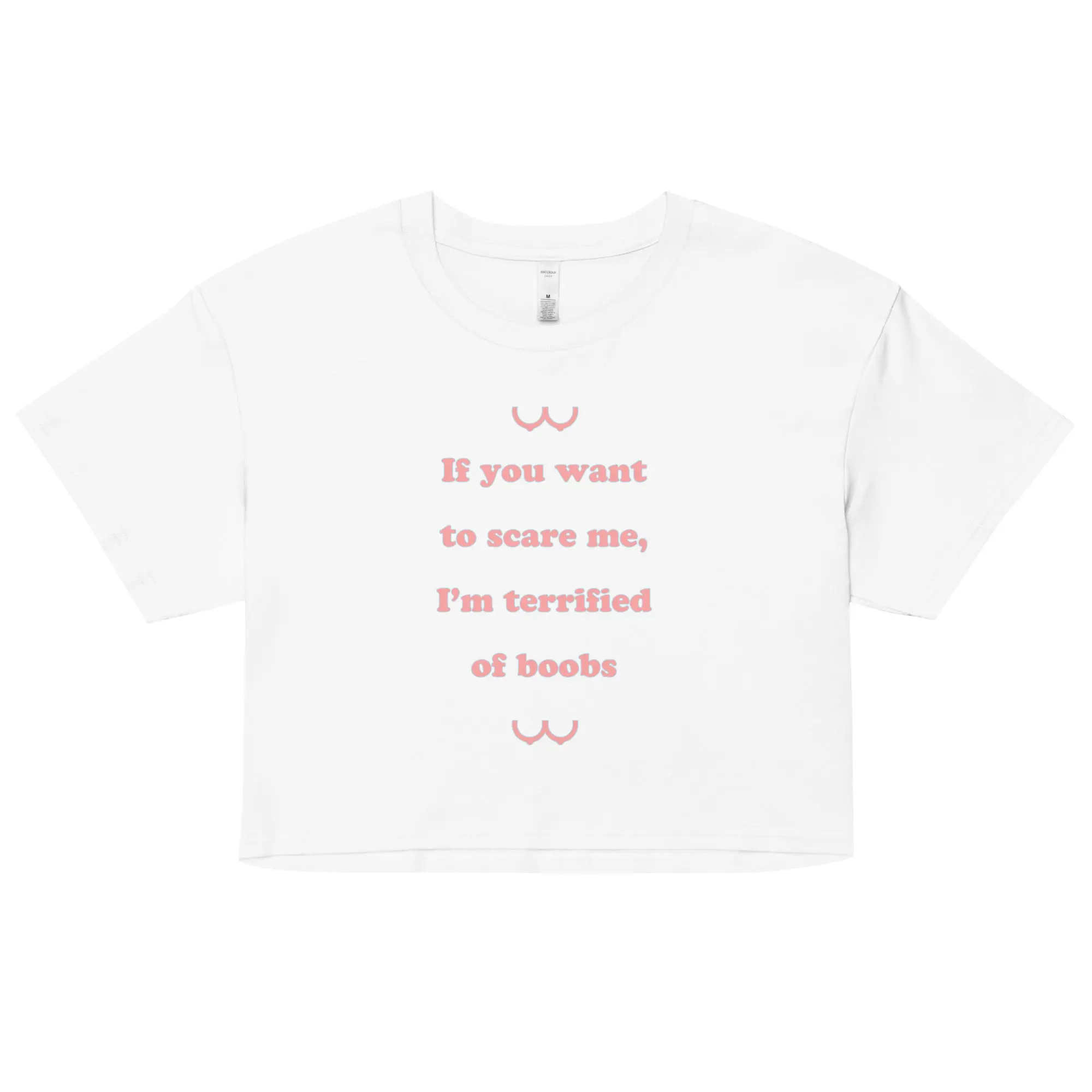 If you want to scare me I'm teriffied of boobs crop top - Image 5