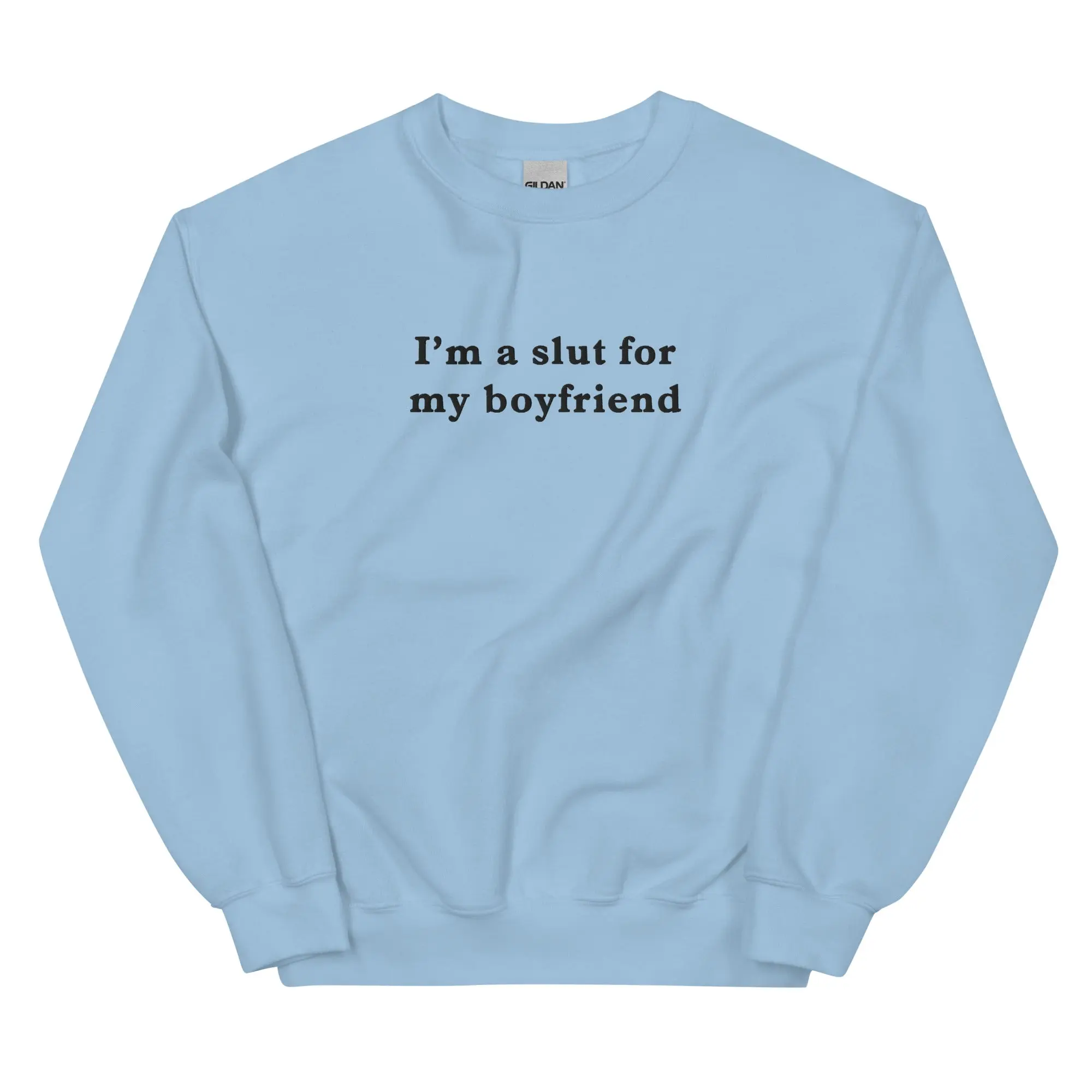 I'm a slut for my boyfriend (embroidered) sweatshirt - Image 6