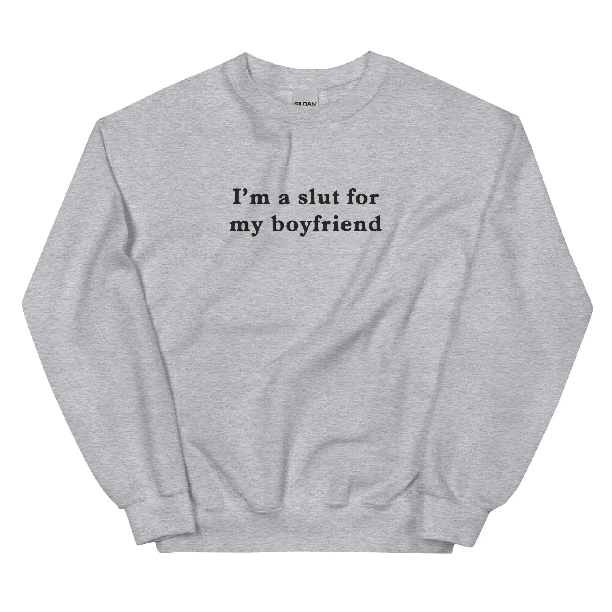 I'm a slut for my boyfriend (embroidered) sweatshirt - Image 7