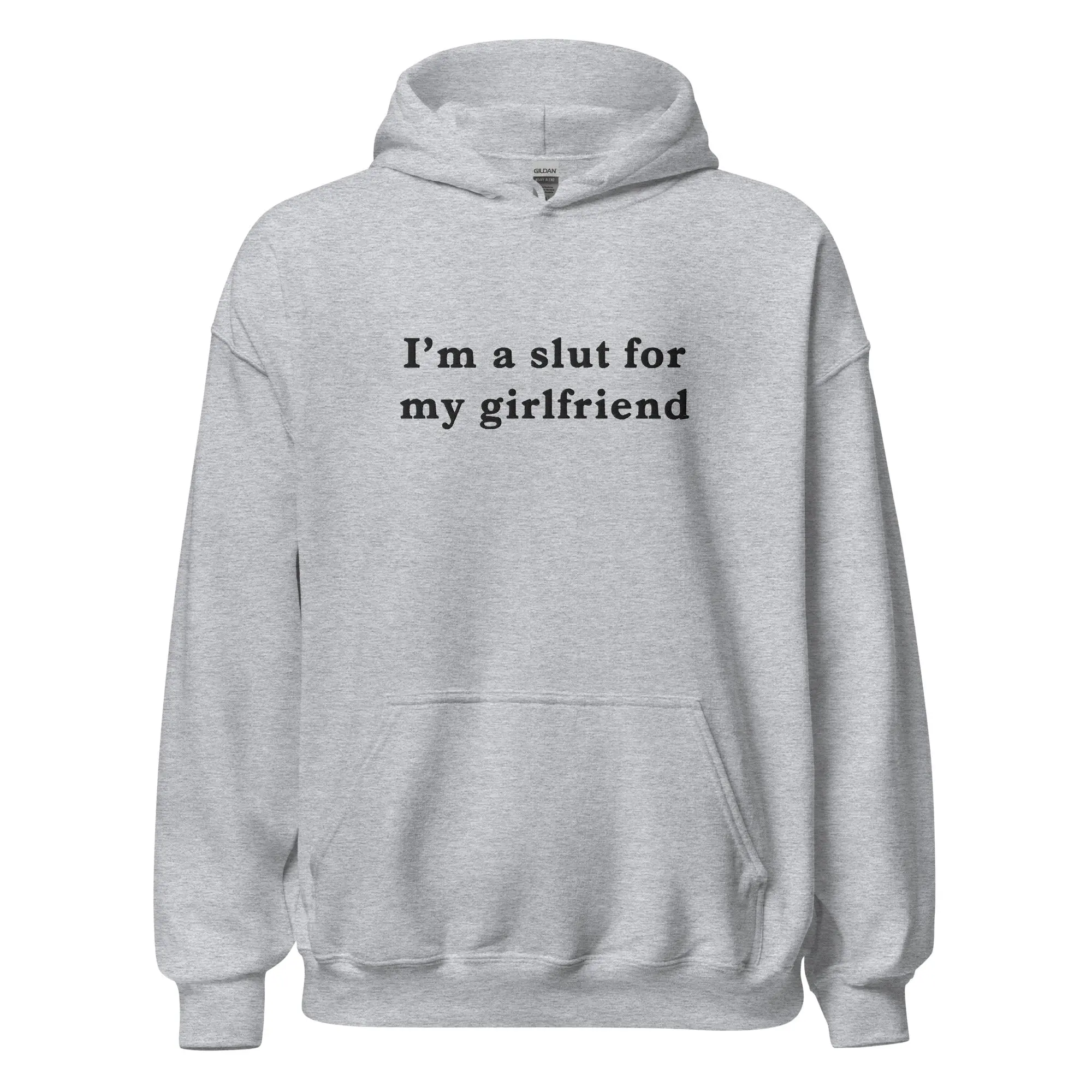 I'm a slut for my girlfriend (embroidered) Hoodie - Image 2