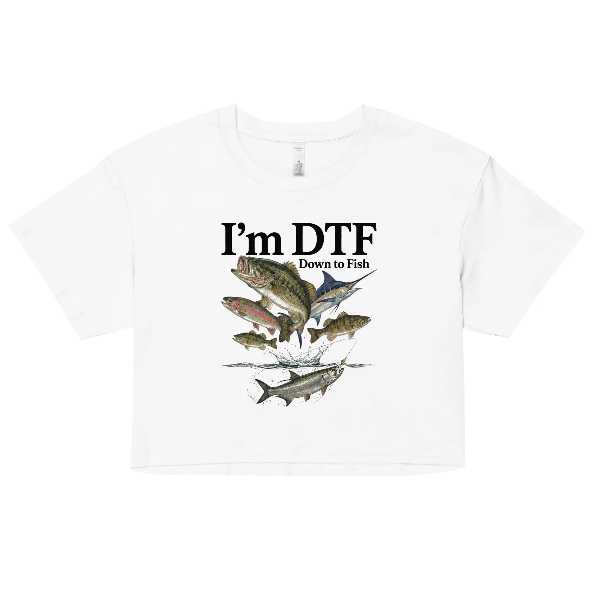 I'm DTF (down to fish) crop top - Image 5