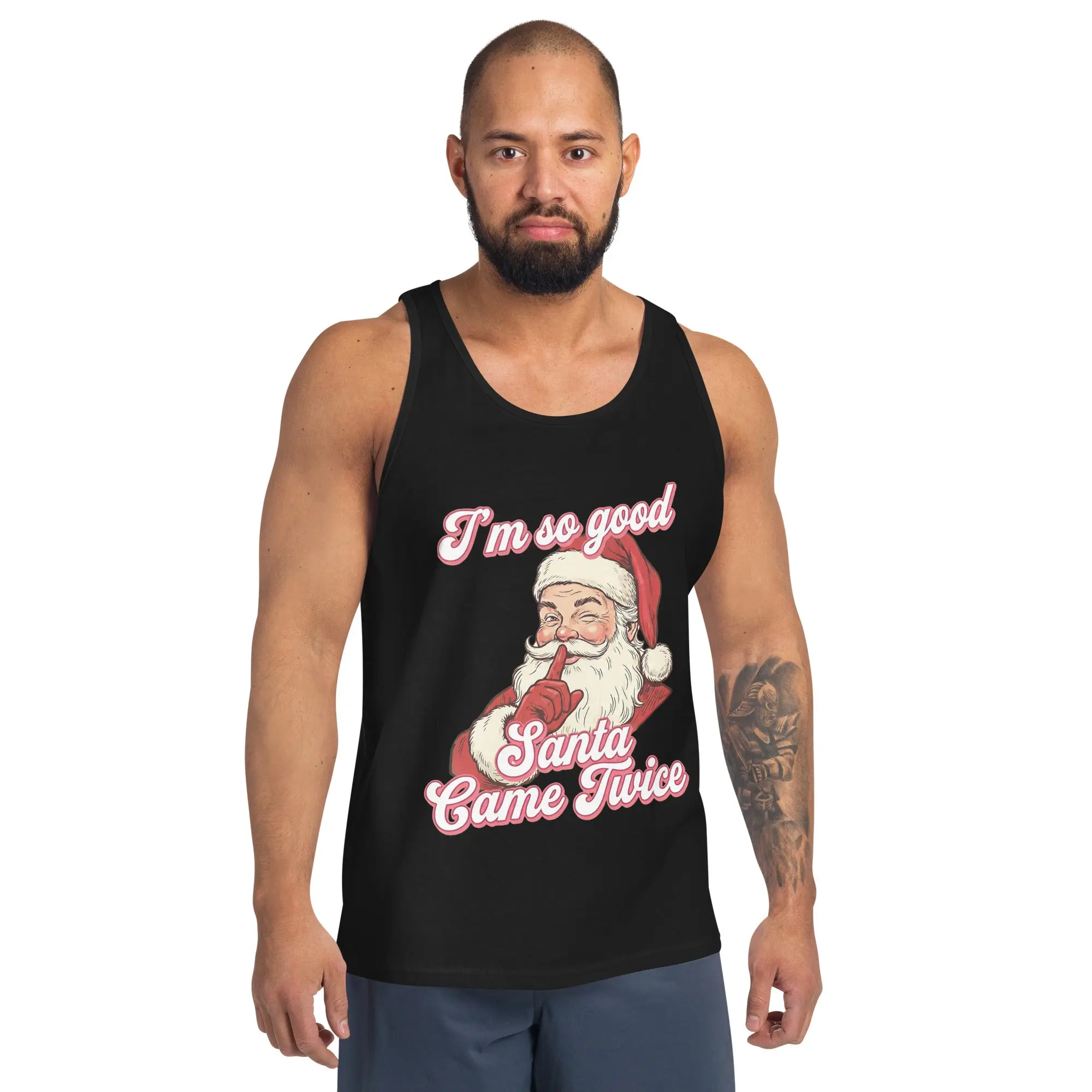 I'm so good Santa Came Twice Tank Top - Image 4