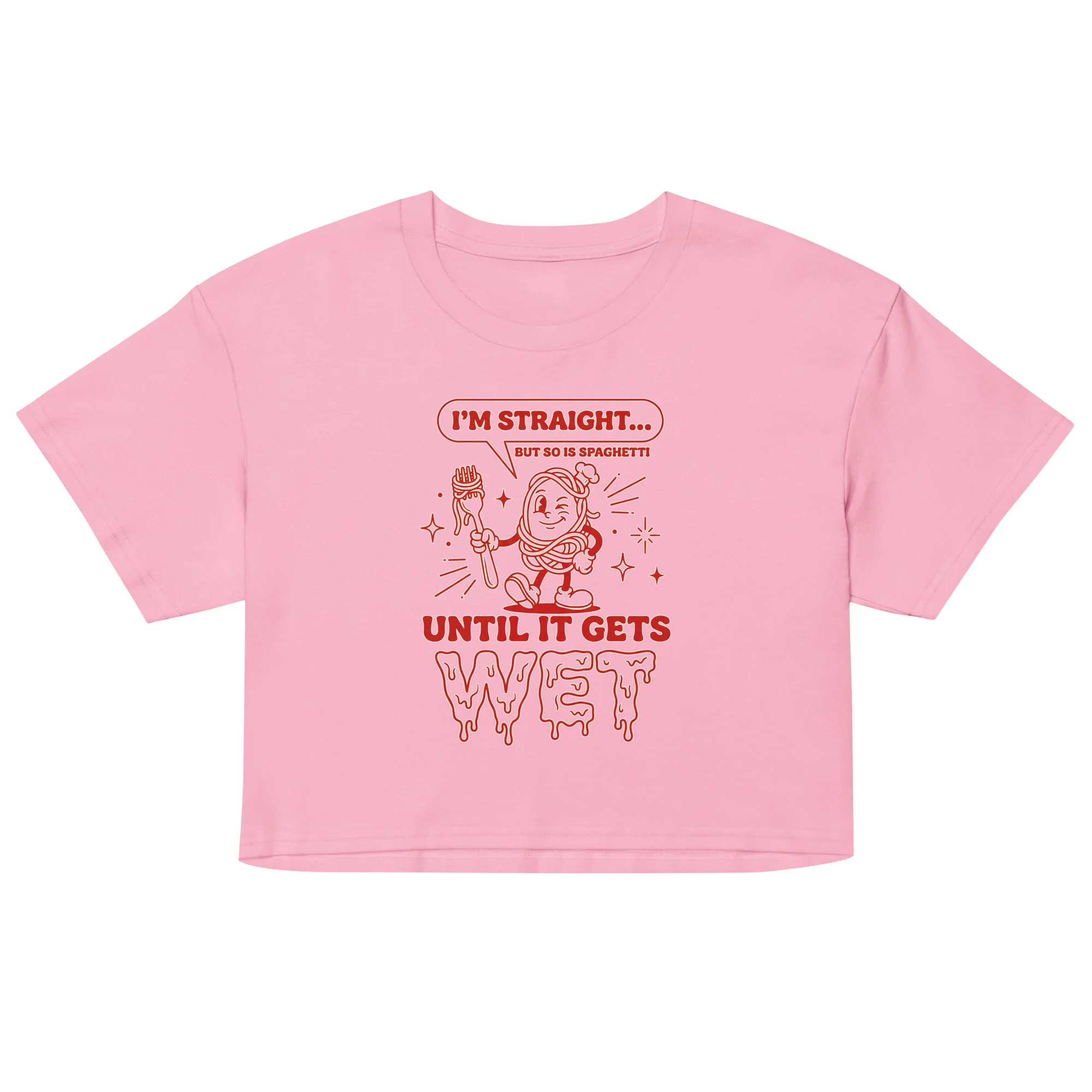 I'm straight but so is spaghetti until it gets wet crop top - Image 2