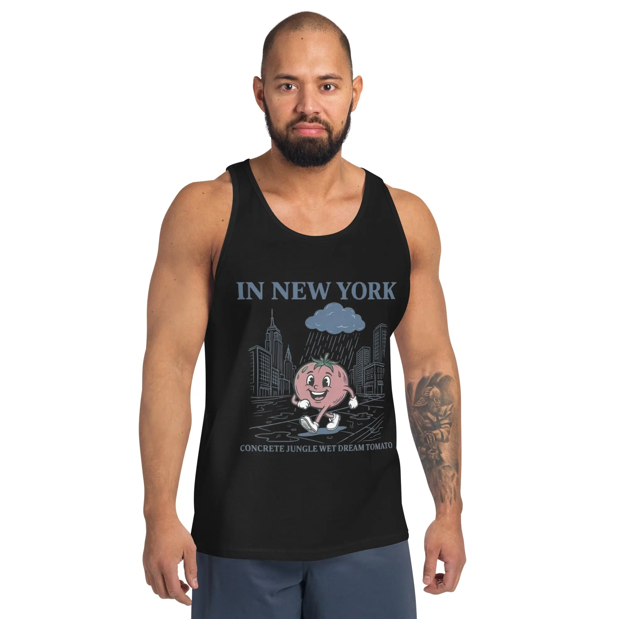 In New York Concrete Jungle Wet Dream Tomato Tank Top - Image 4