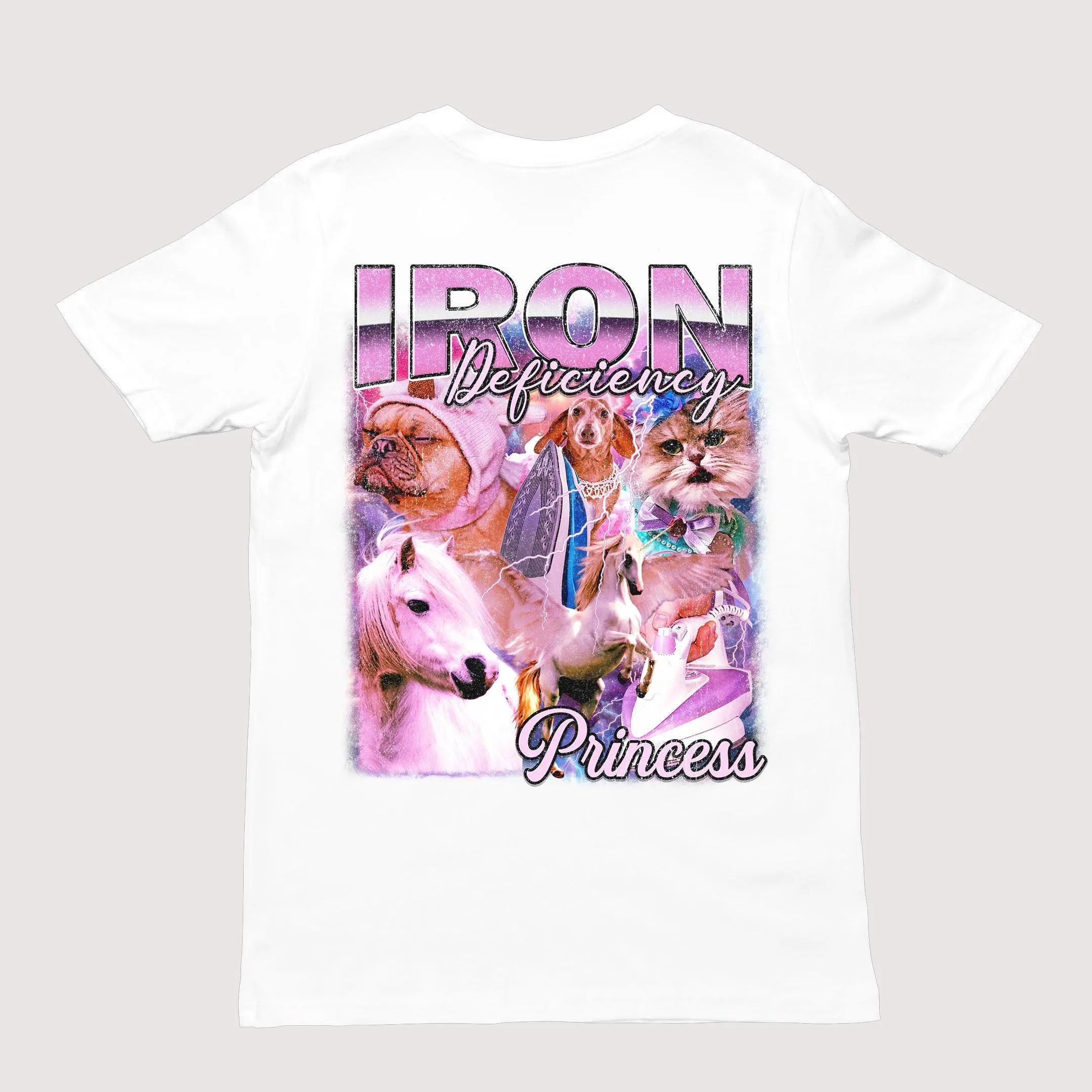 Iron Deficiency Princess Vintage Style T-Shirt (backprint) - Image 6
