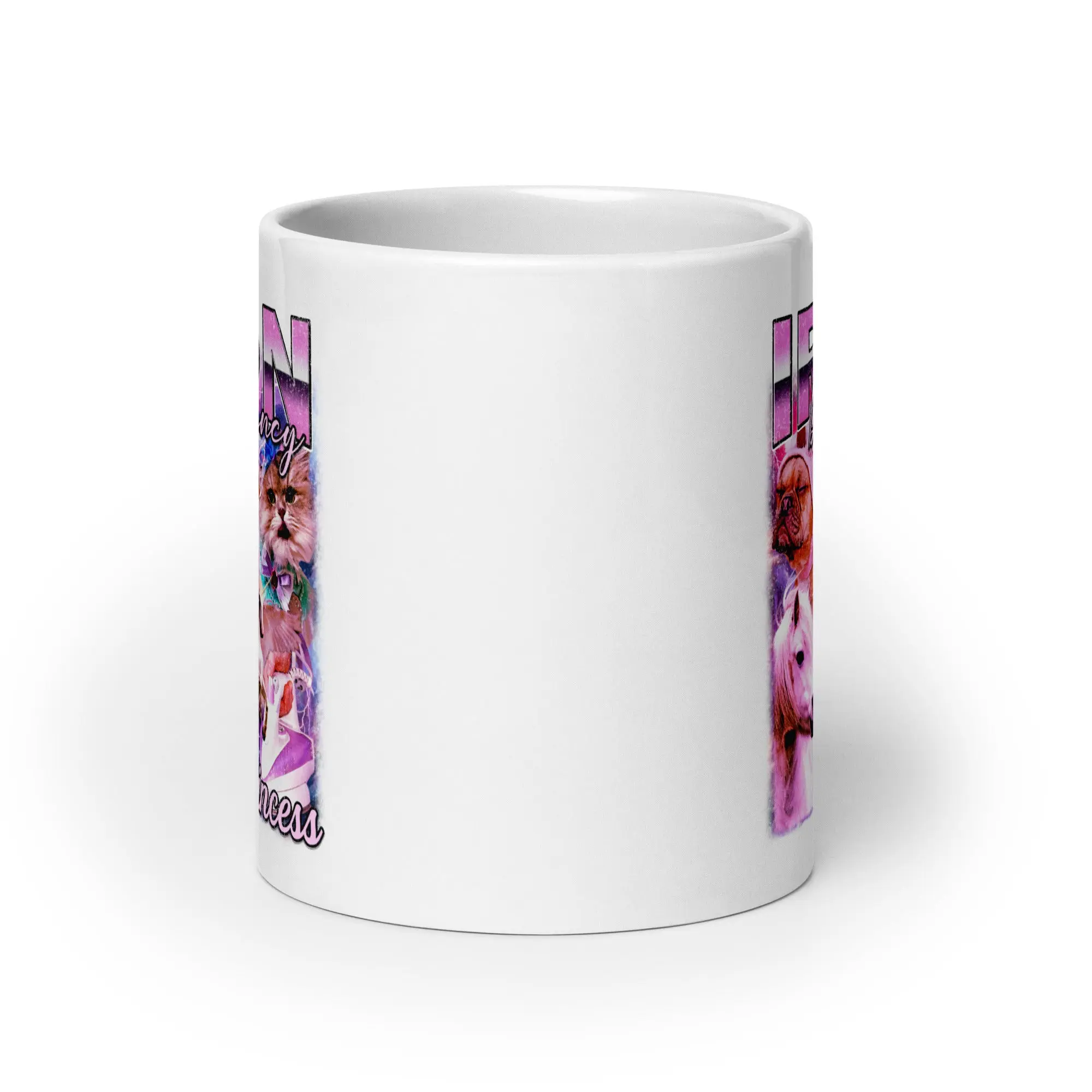 Iron Deficiency Princess Vintage Style White glossy mug - Image 8