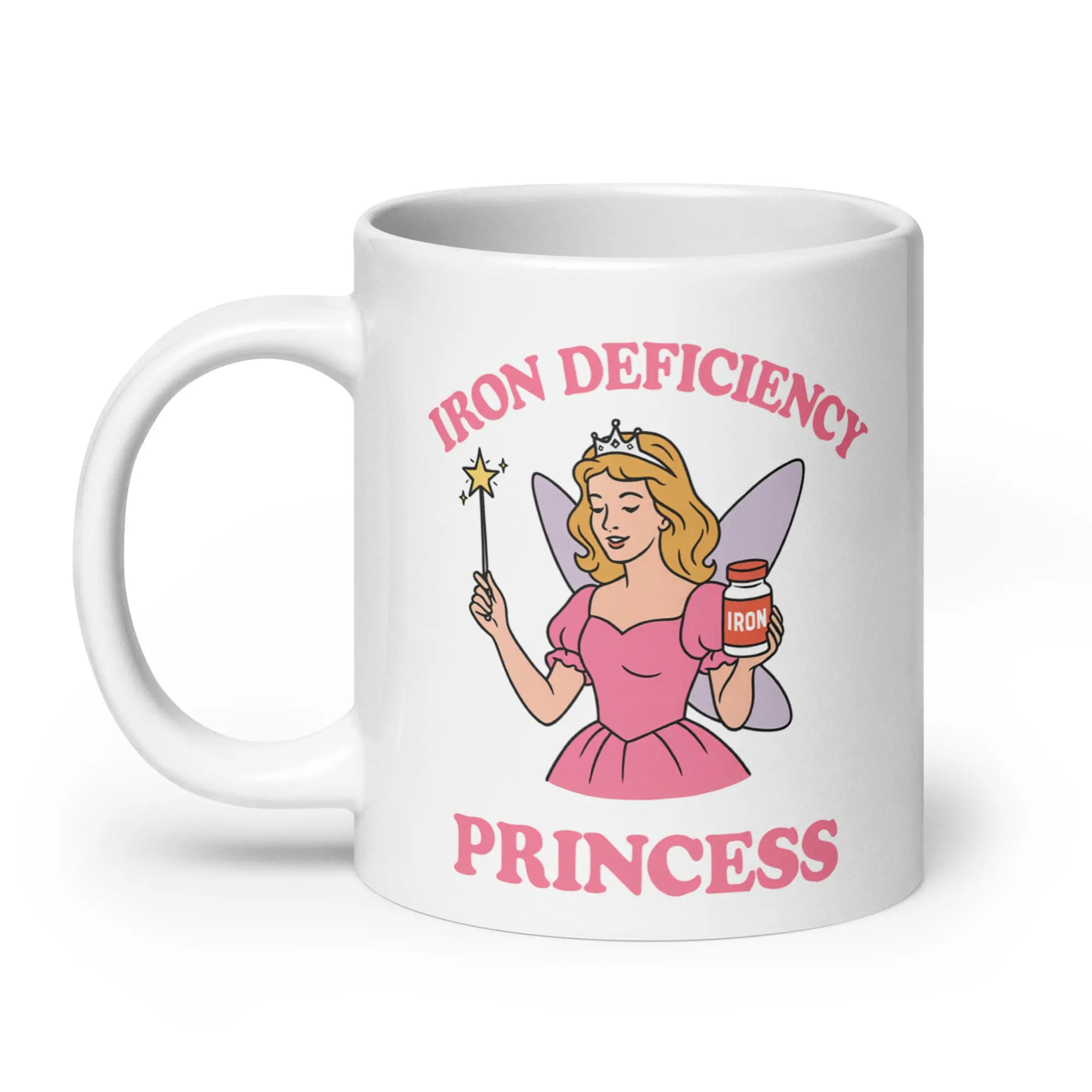 Iron Deficiency Princess White glossy mug - Image 7