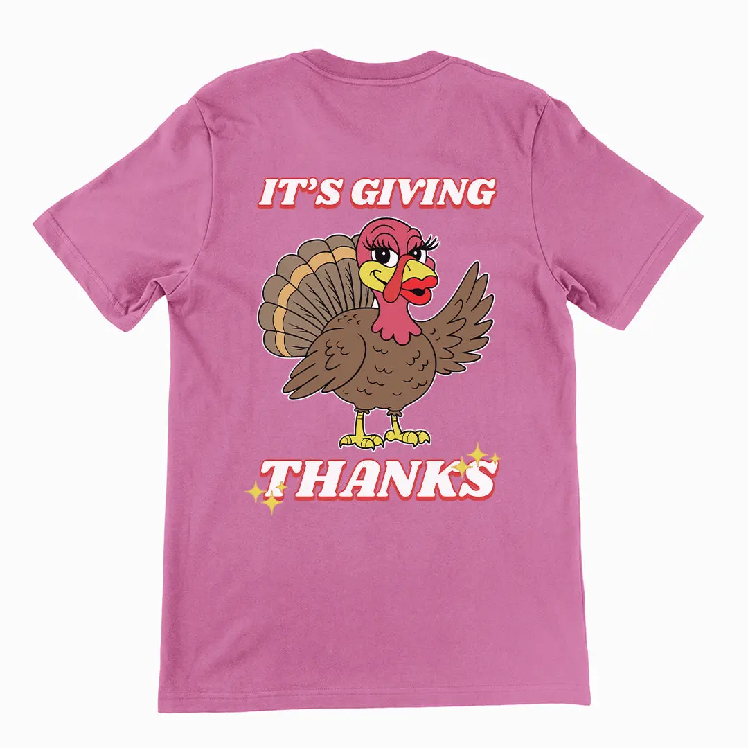 It's giving thanks T-Shirt (backprint) - Image 2