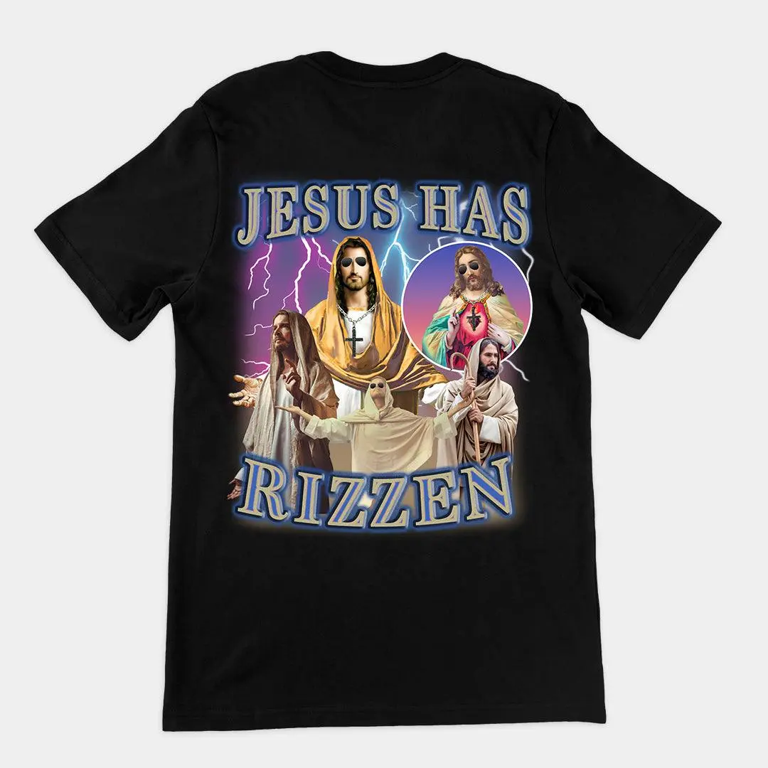 Jesus has Rizzen t-shirt (backprint)
