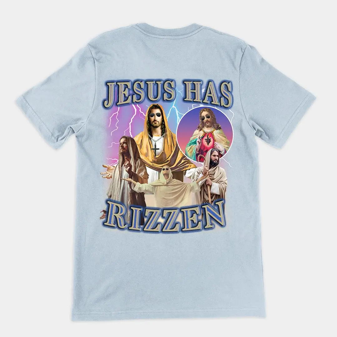 Jesus has Rizzen t-shirt (backprint) - Image 4