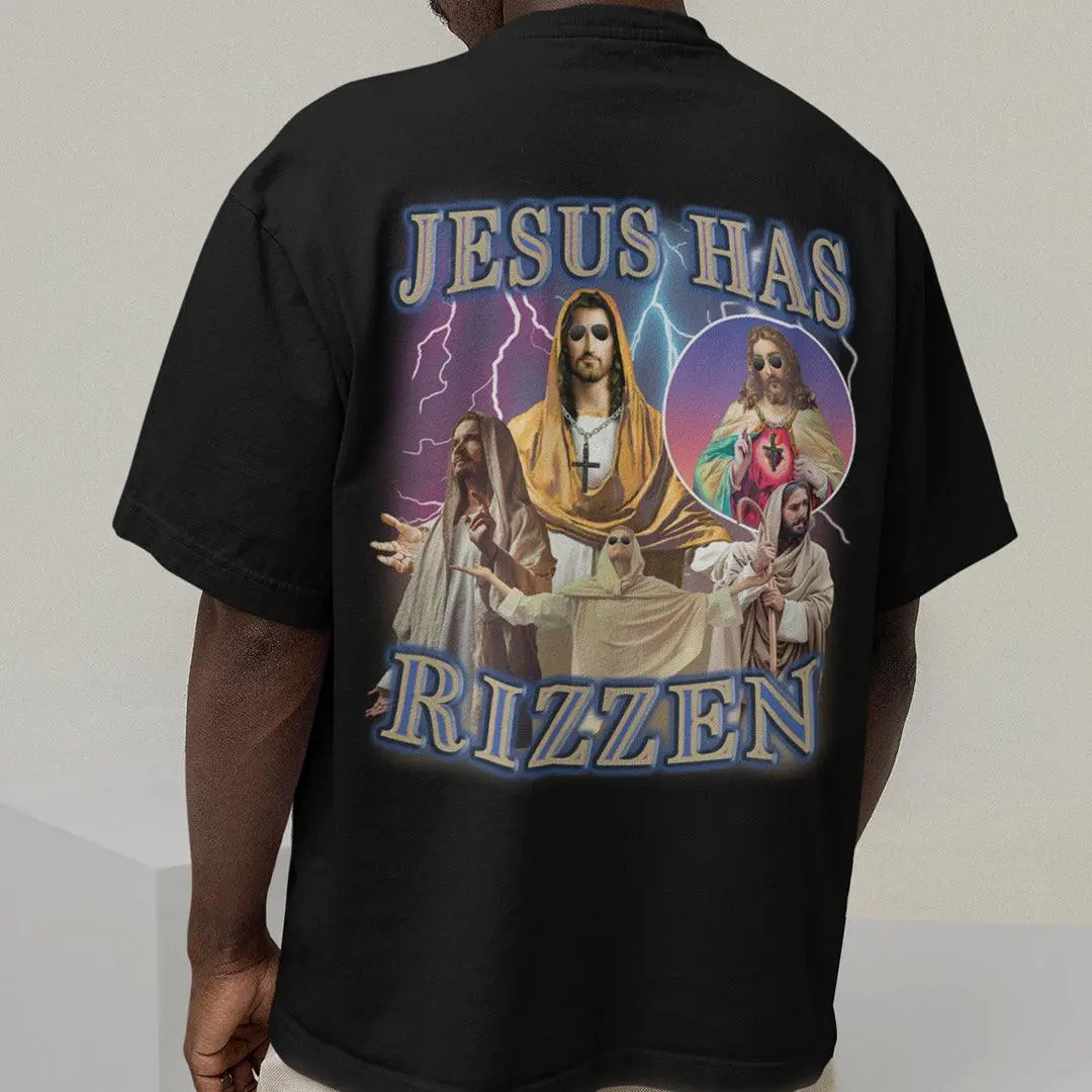 Jesus has Rizzen t-shirt (backprint) - Image 7