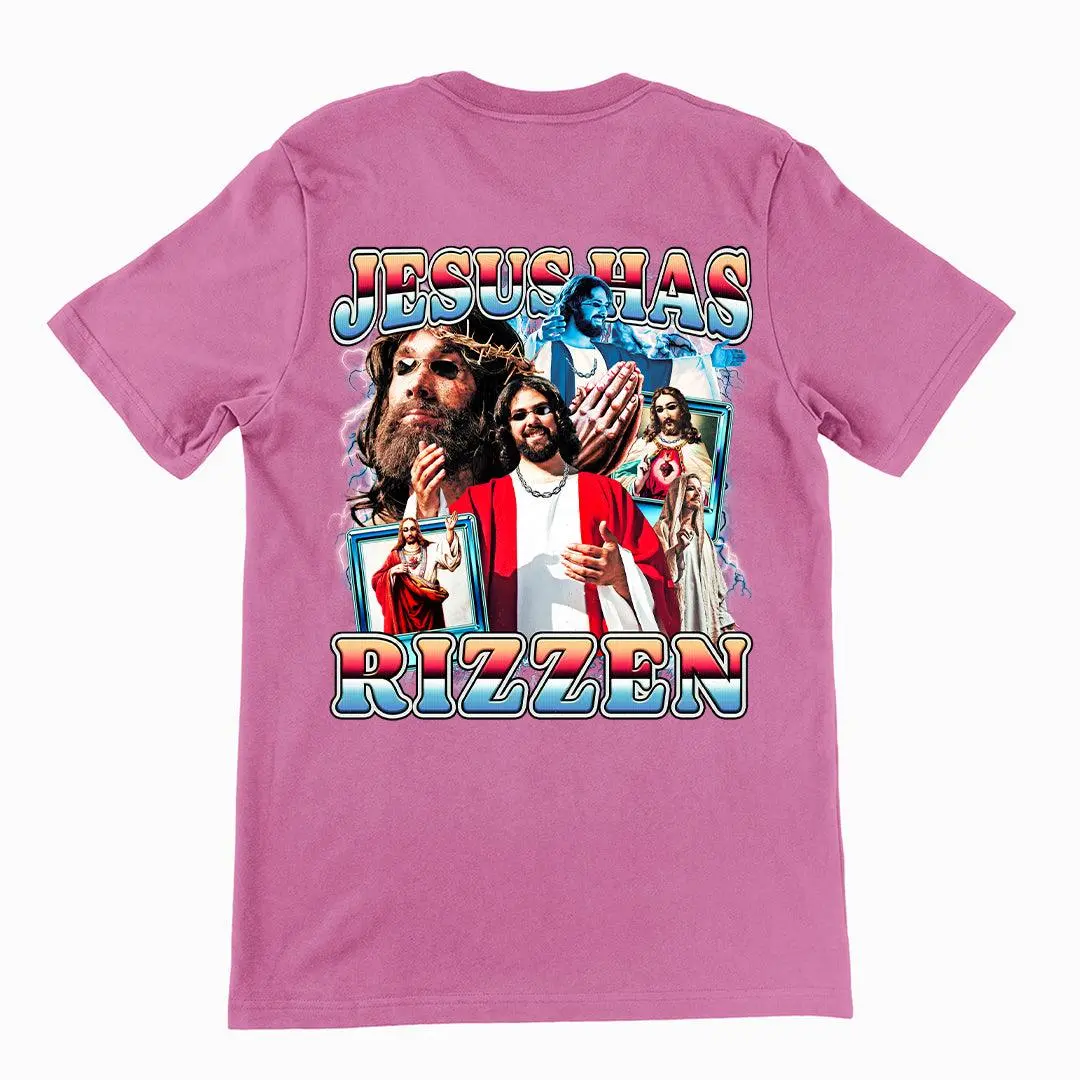 Jesus Has Rizzen (Updated Design) t-shirt (backprint) - Image 2