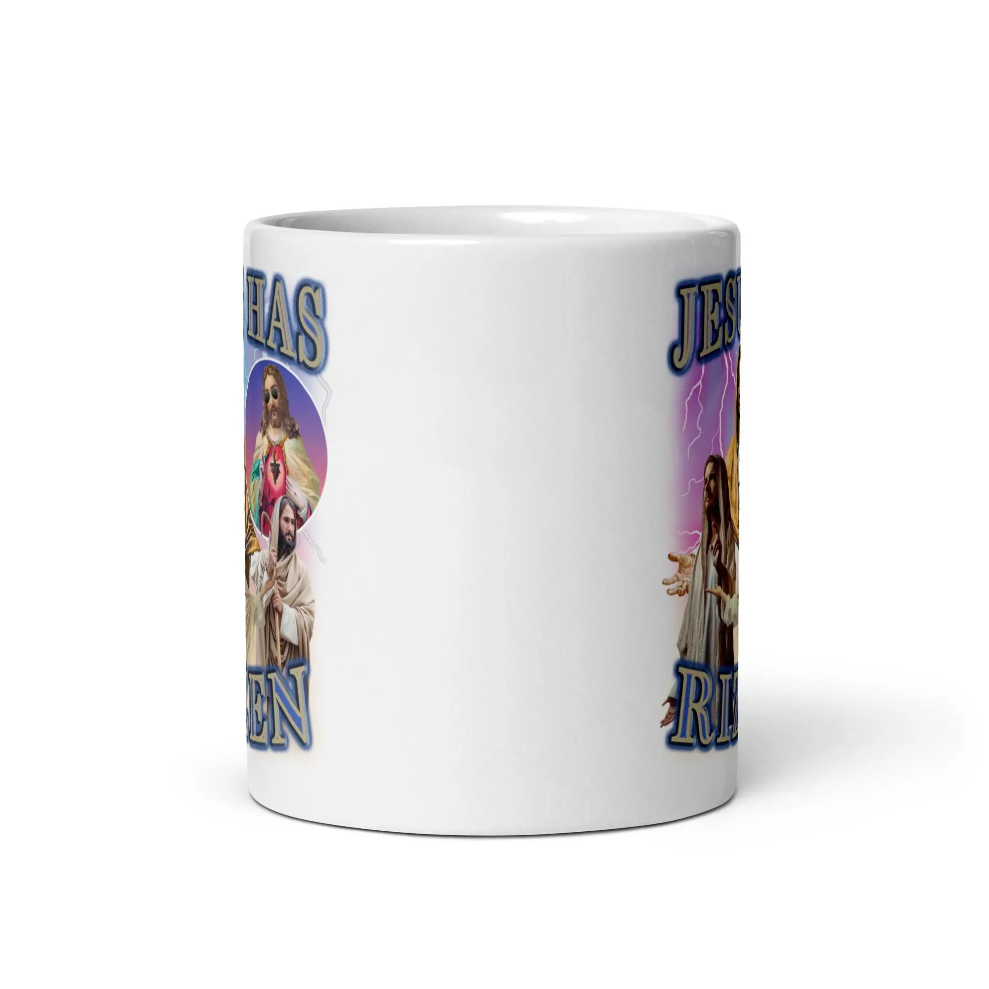 Jesus has Rizzen White glossy mug - Image 3