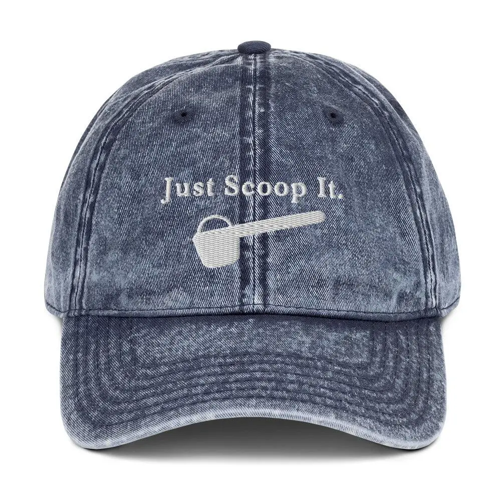 Just Scoop It Vintage Cotton Twill Cap - Image 6