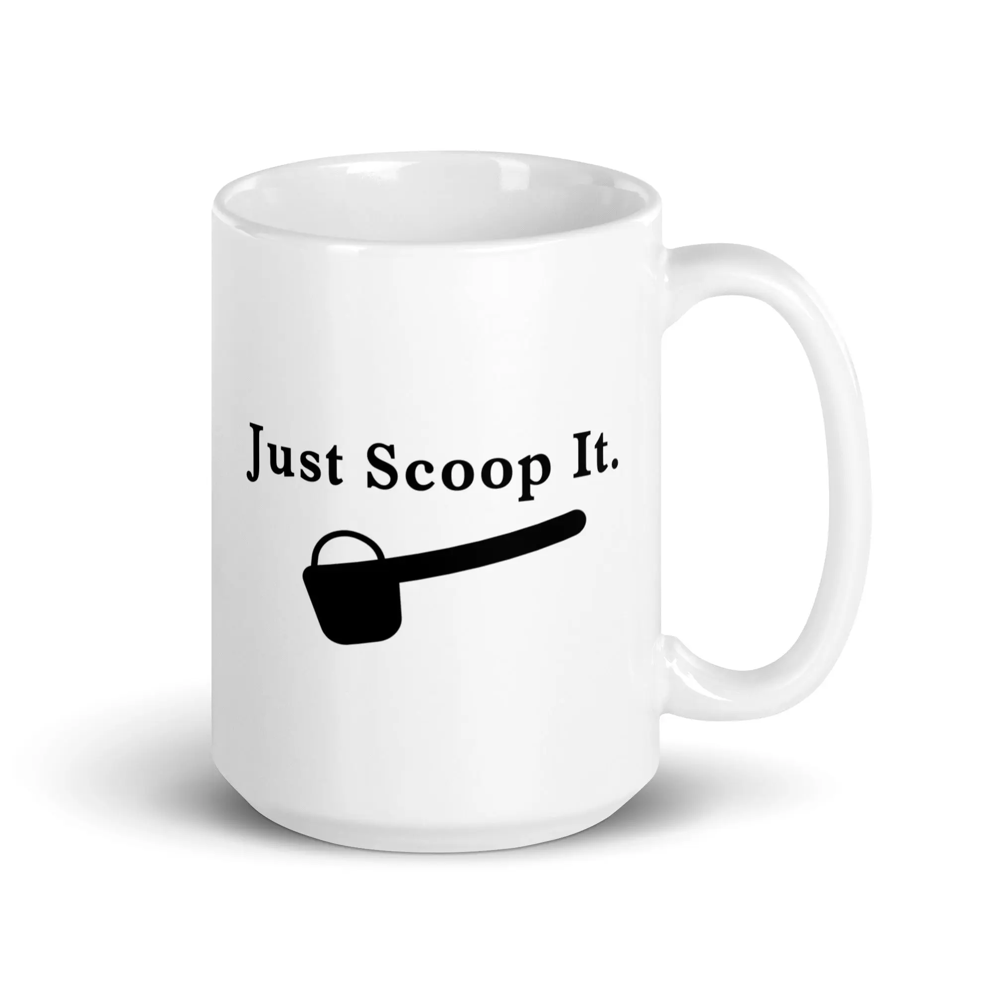 Just Scoop It White glossy mug - Image 5