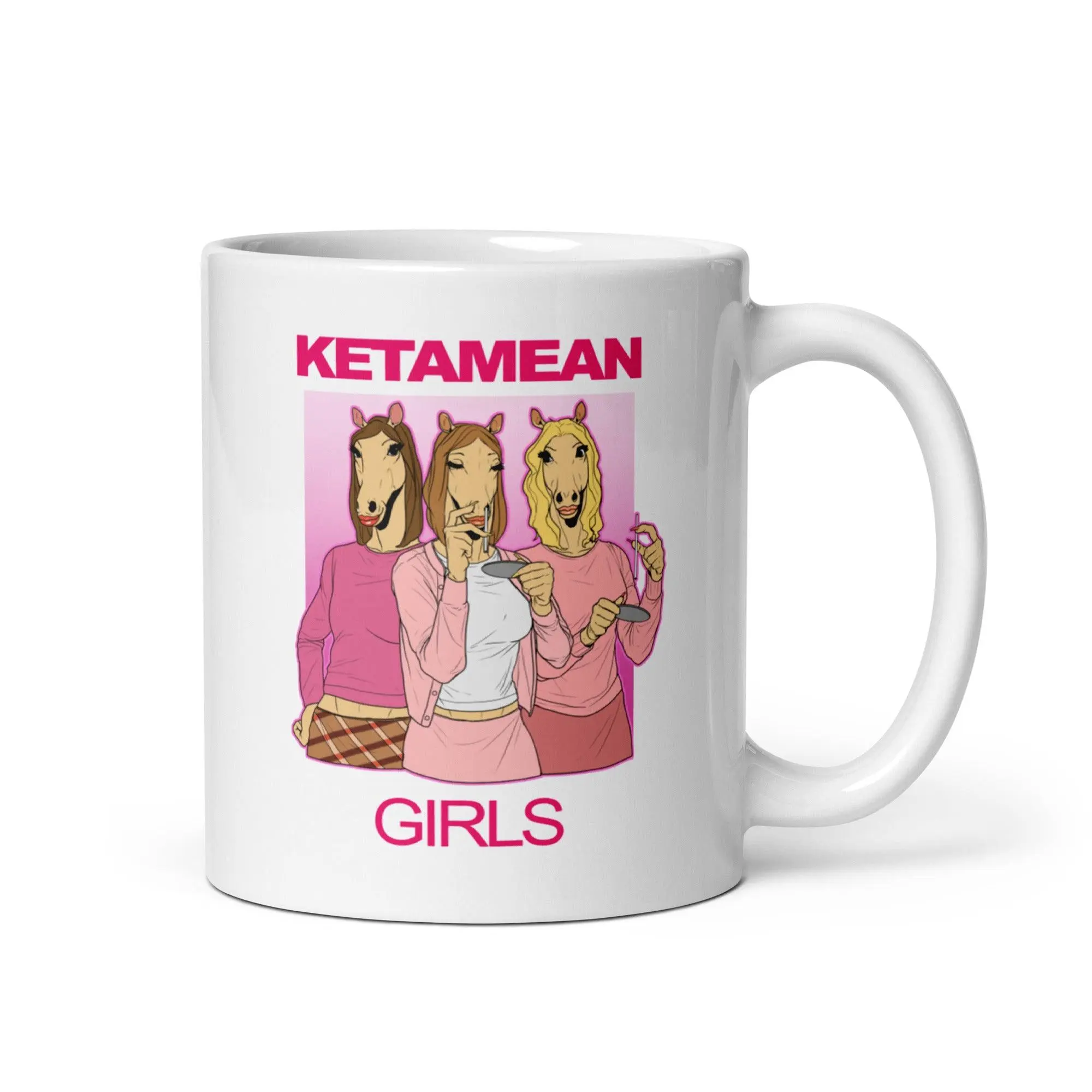 Ketamean Girls White glossy mug - Image 2